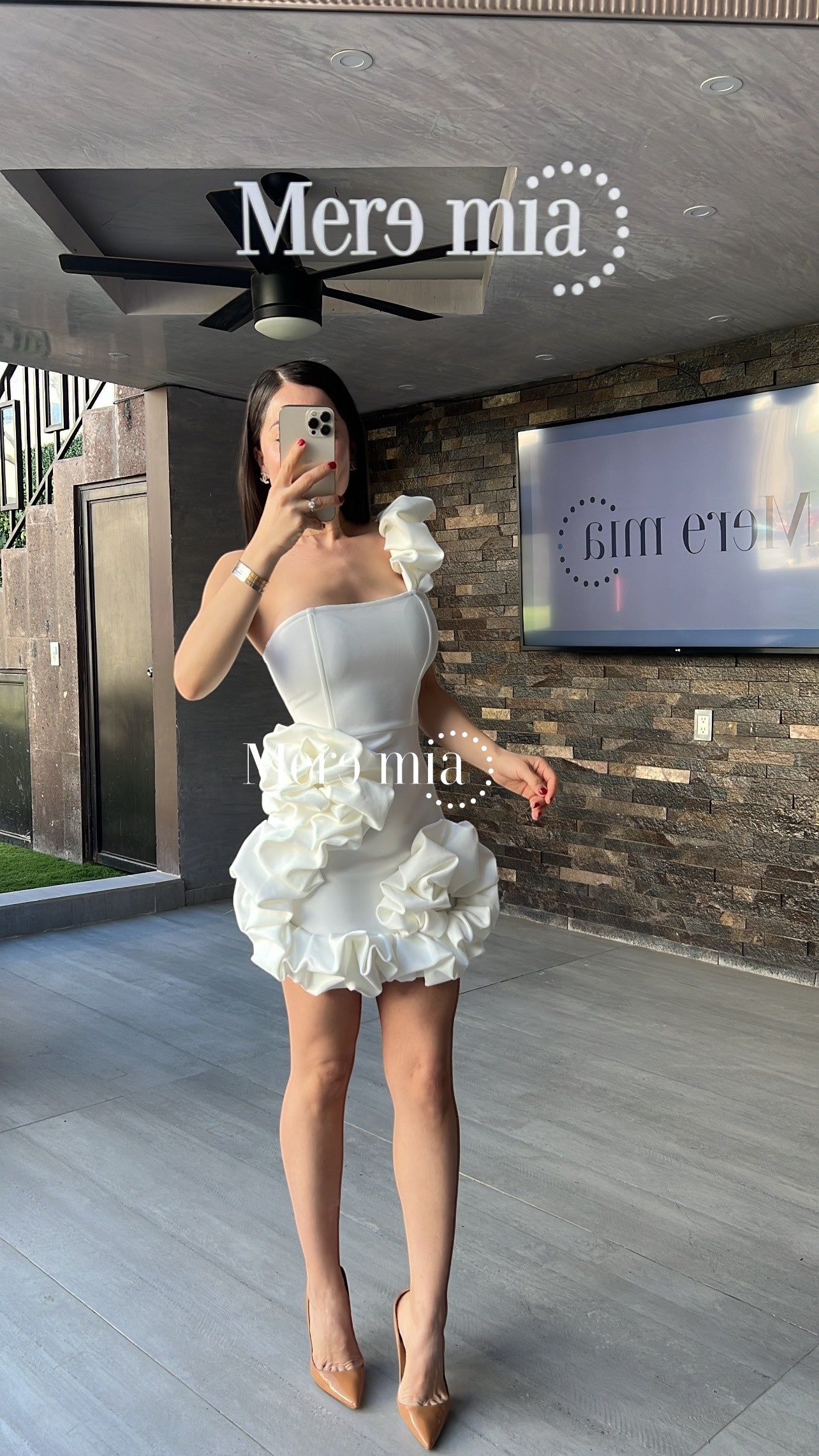 Vestido blanco scrunchie