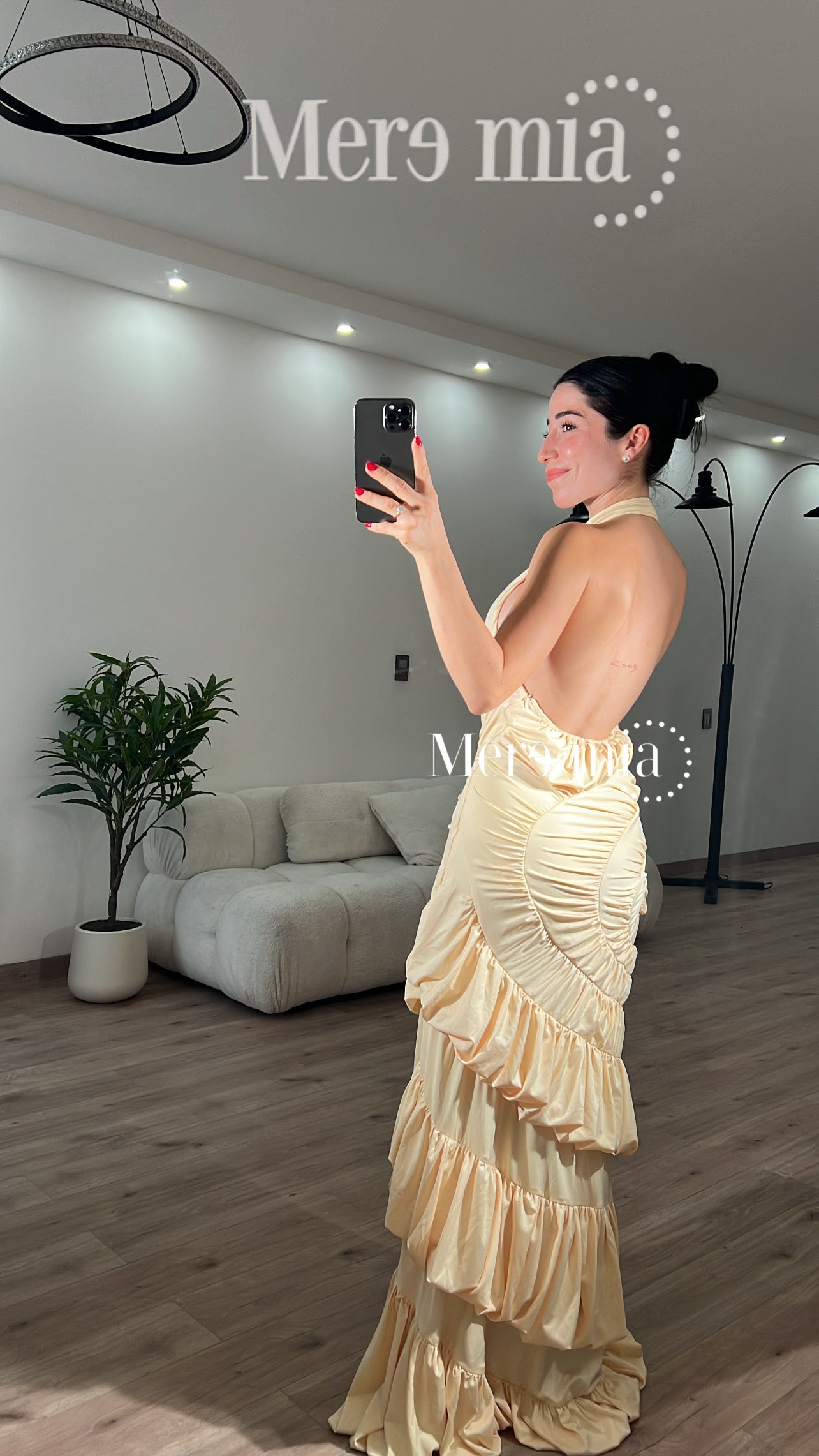 Vestido Olanes asimétrico