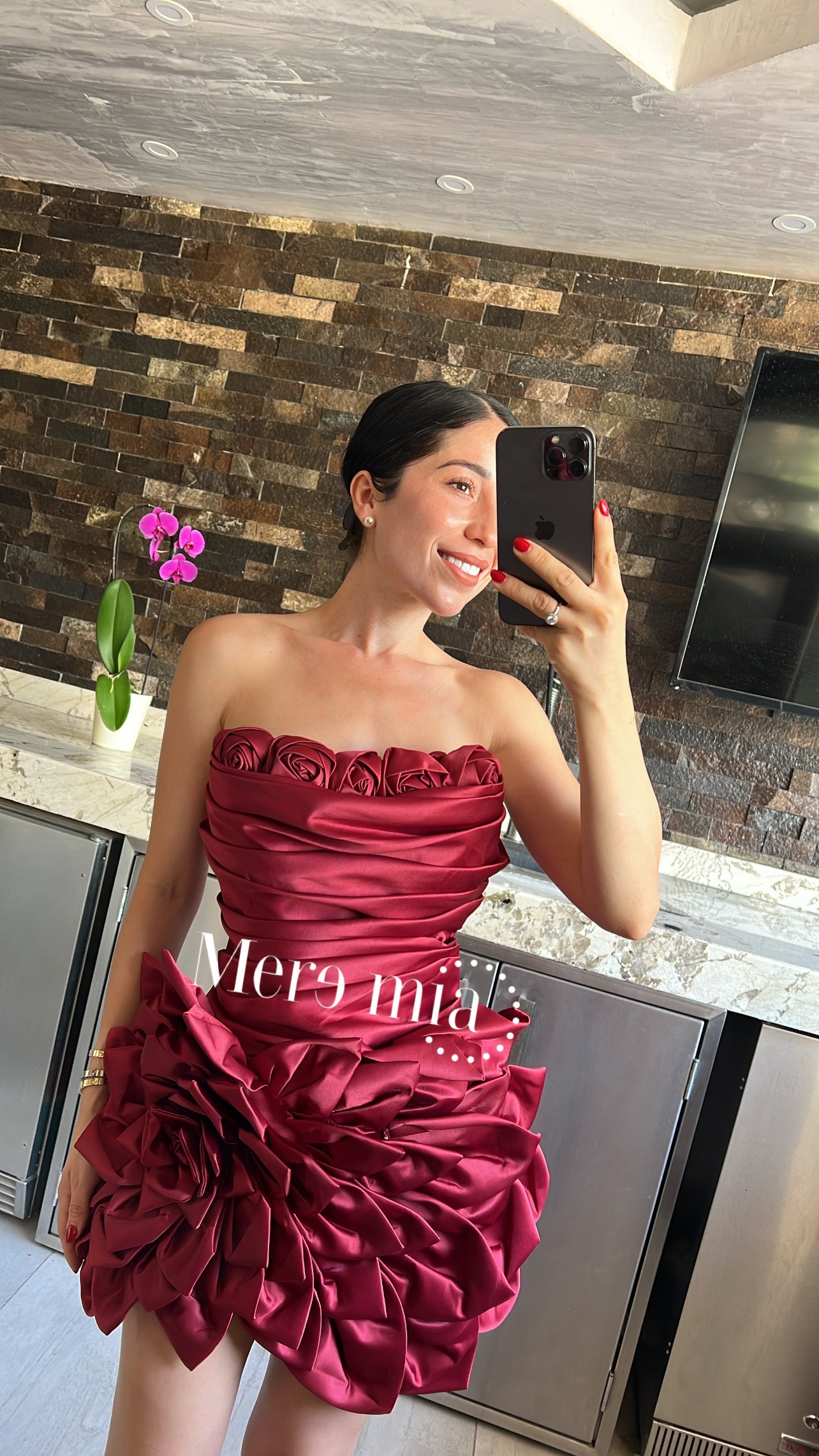 Vestido flor sat corto