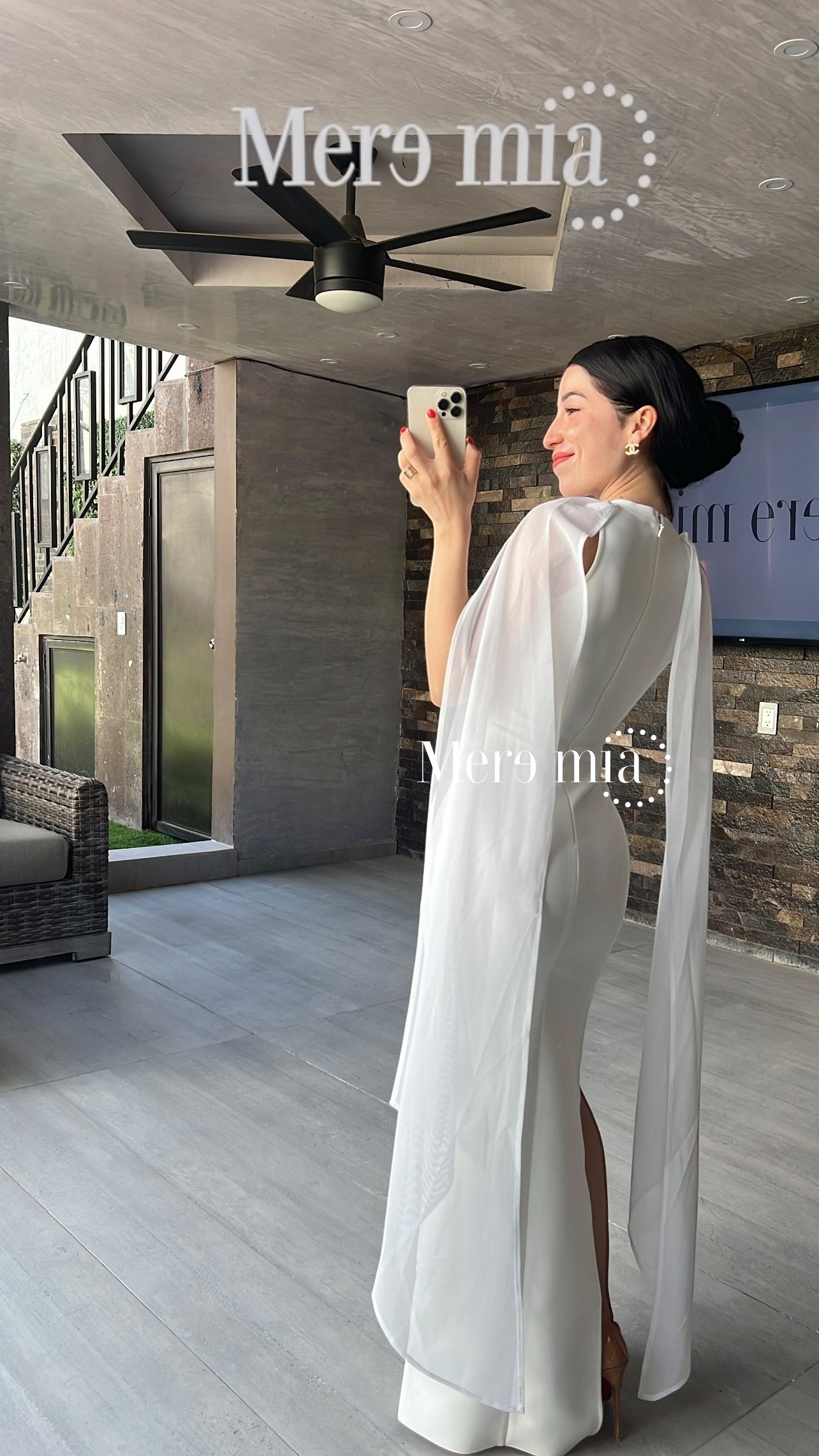 Vestido blanco mangas