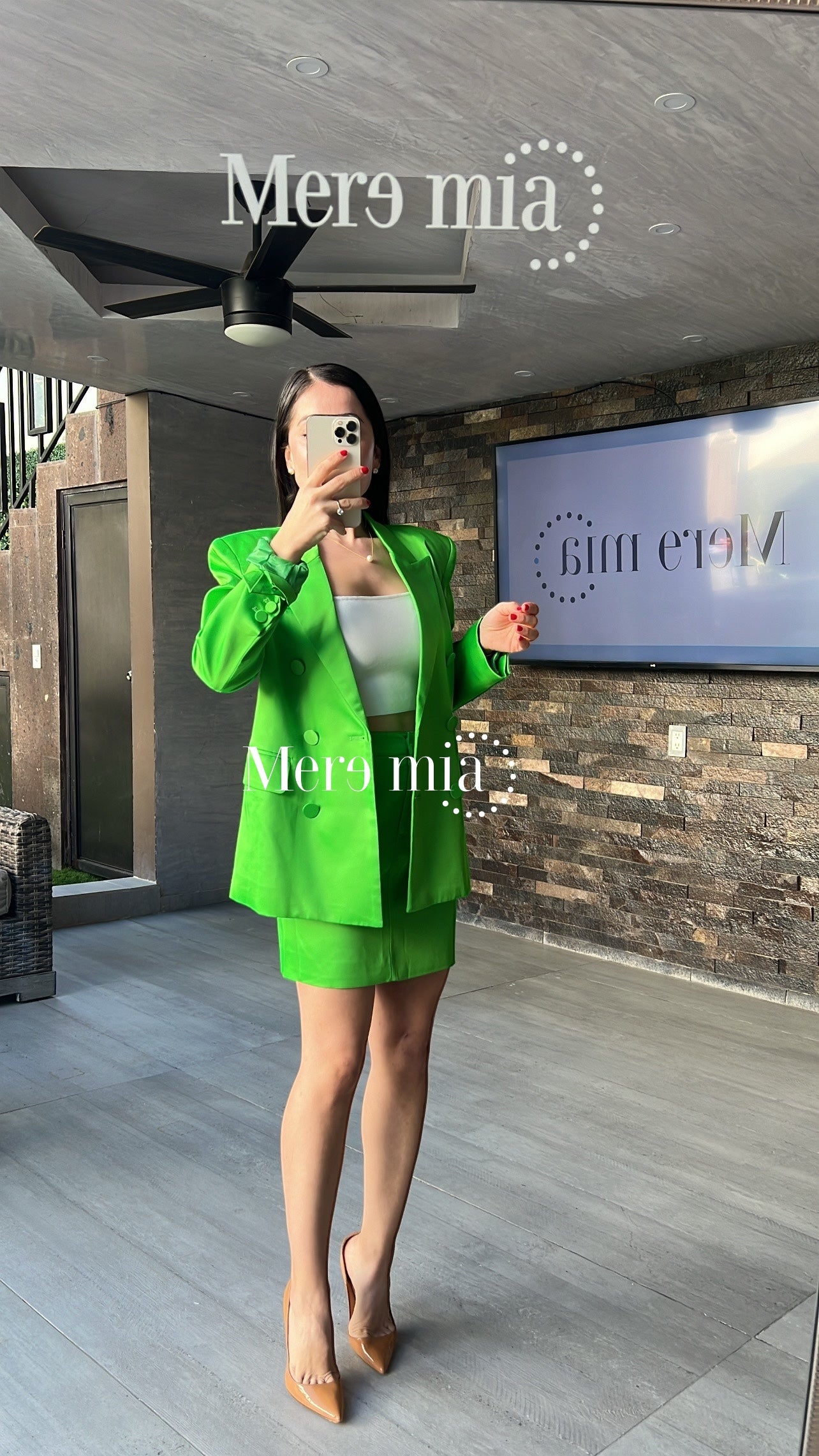 Conjunto verde sat falda