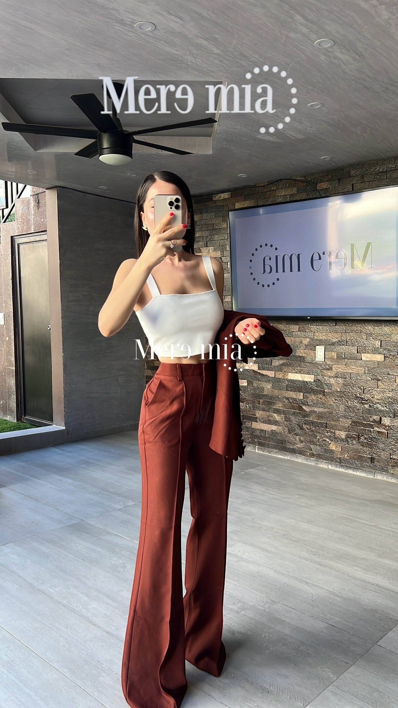 Conjunto pantalón cafe