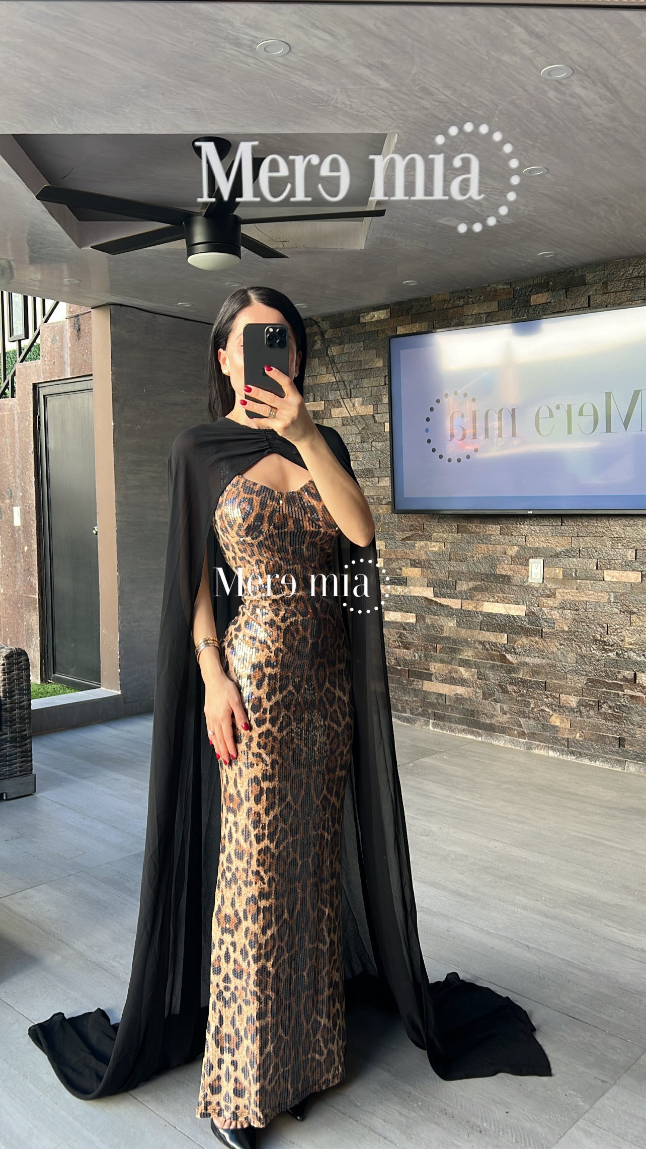Vestido animal print malla