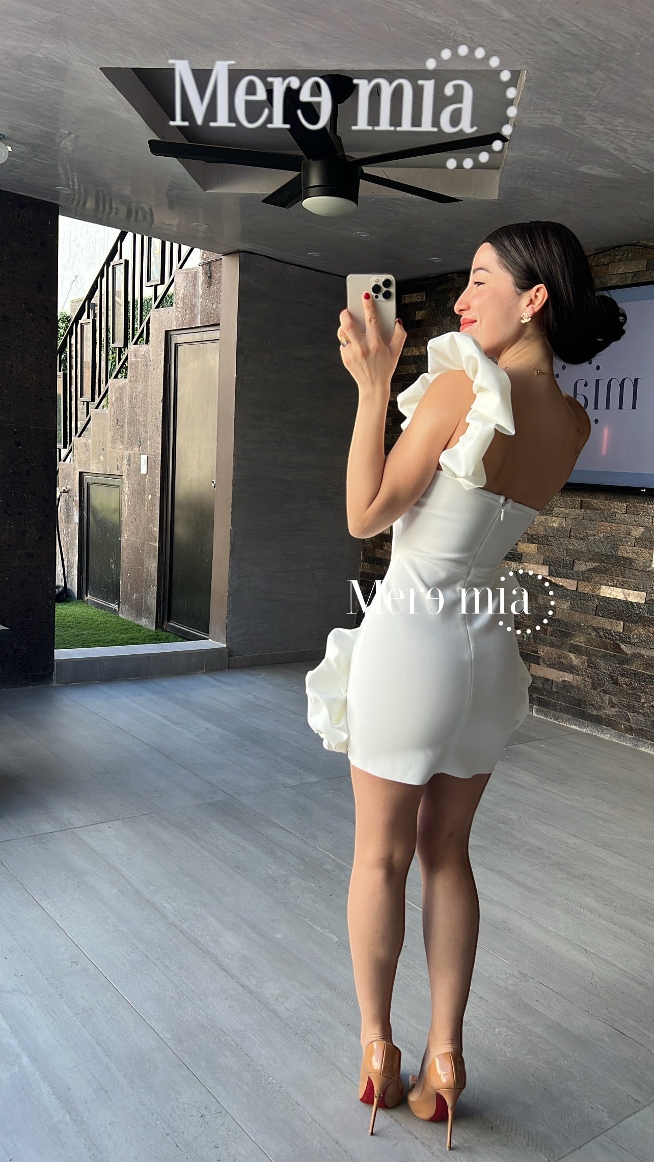 Vestido blanco scrunchie