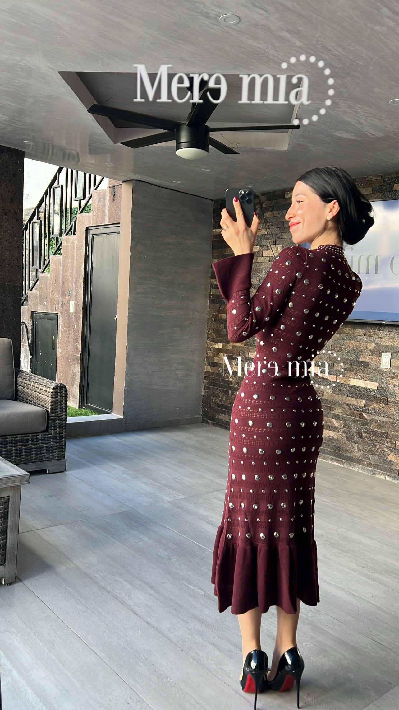 Vestido estoperoles oalnes