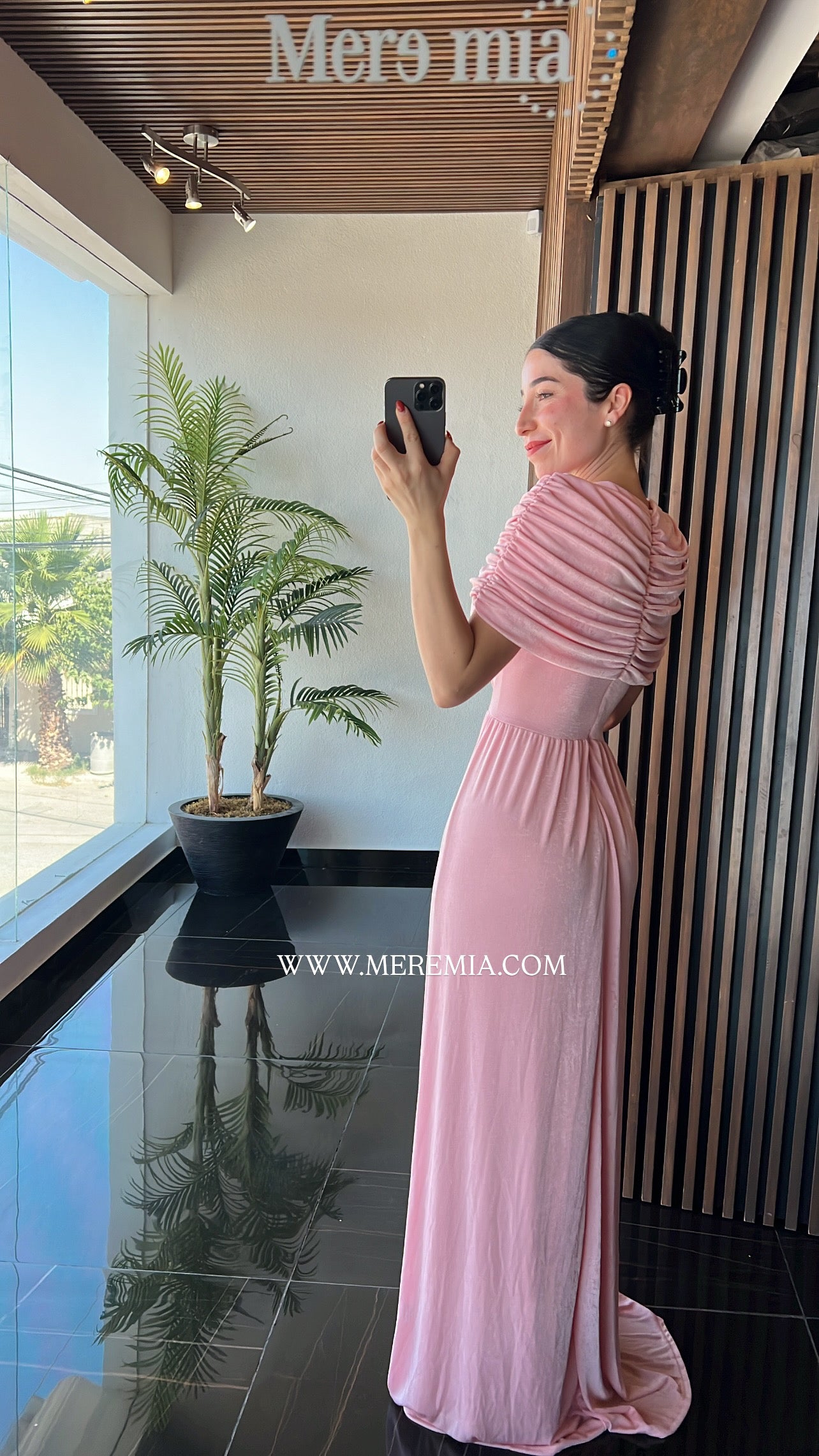 Vestido plisado ab liso