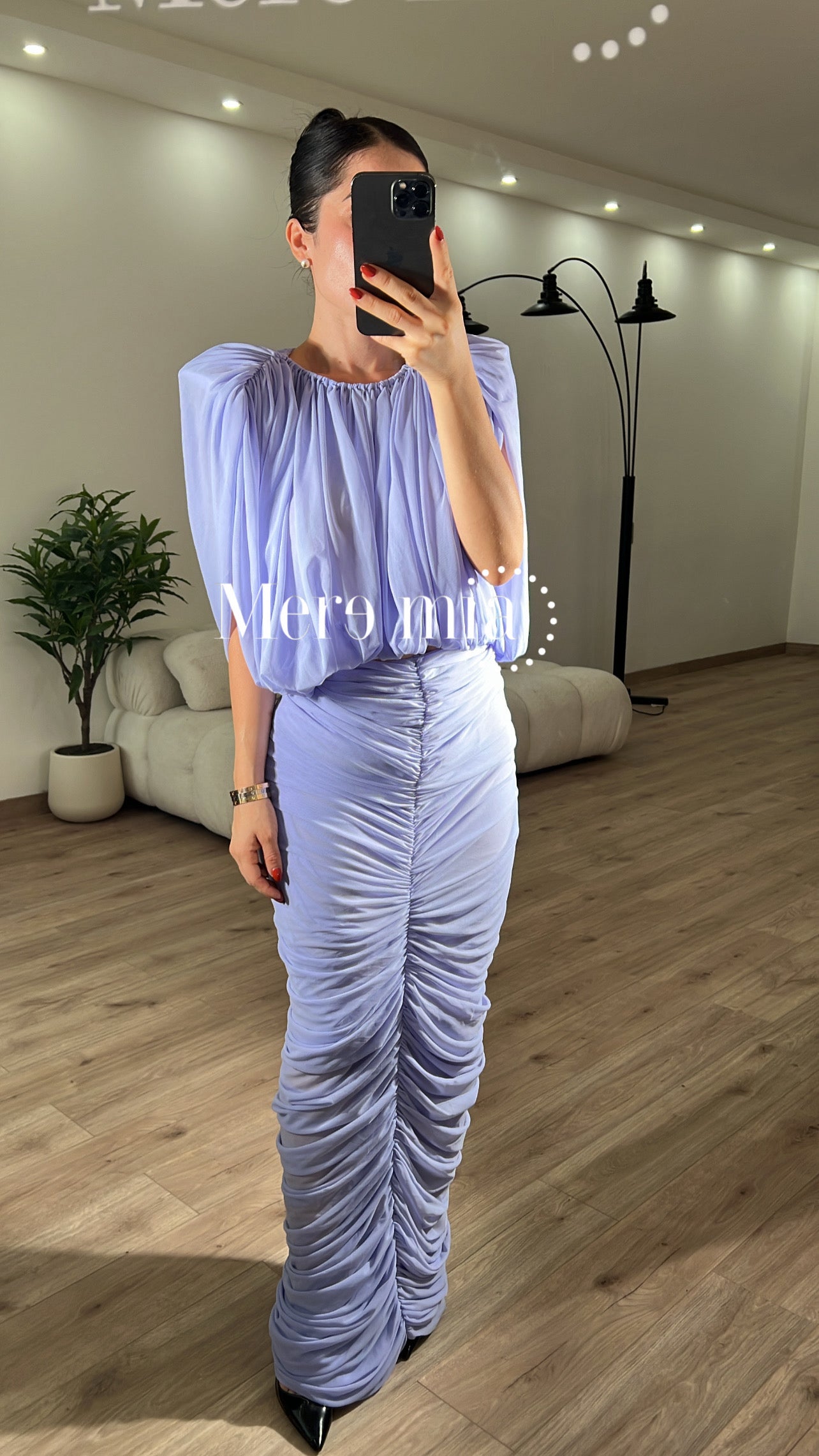 Vestido pliegues bombacho