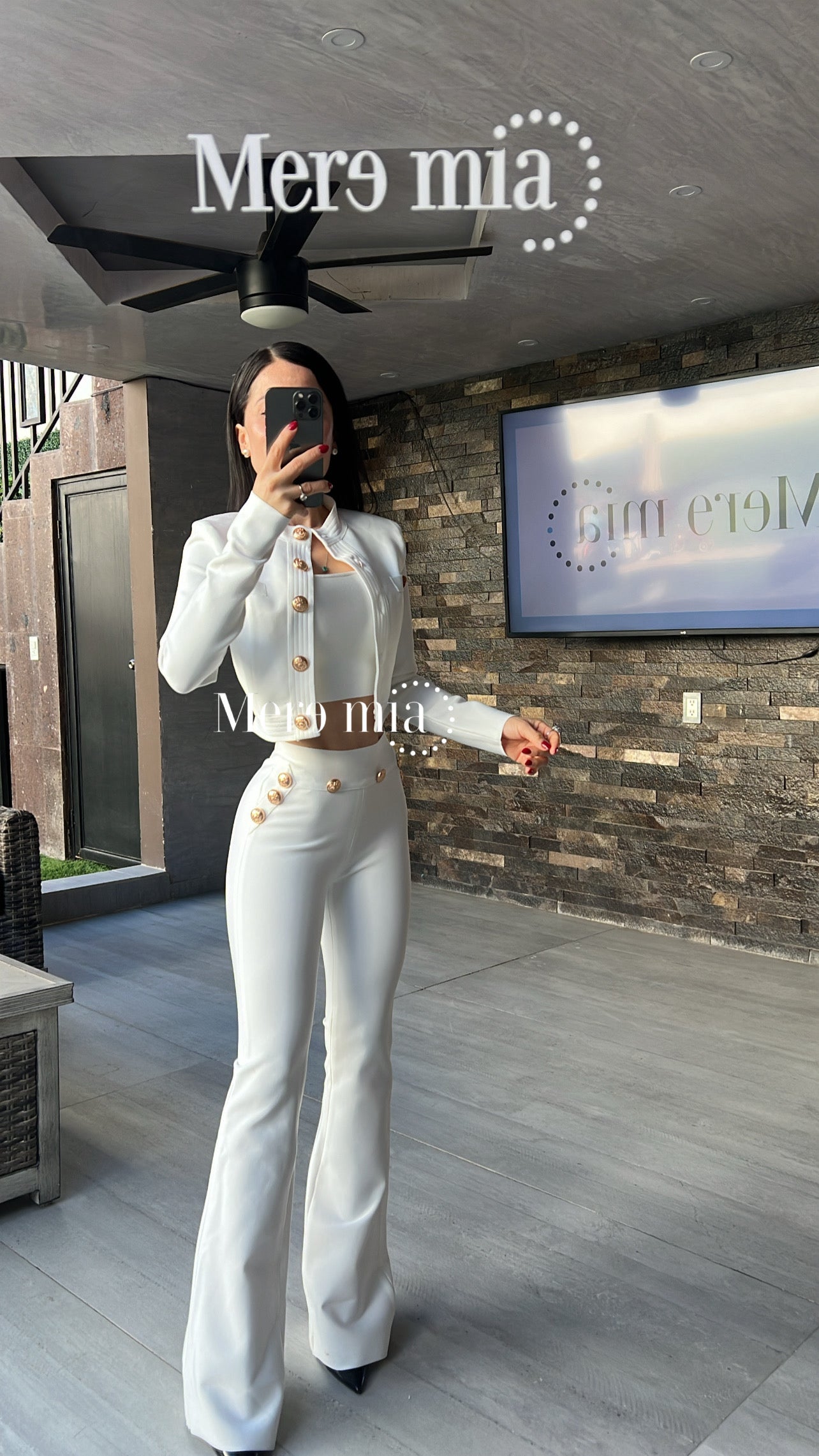 Cardigan blanco botones