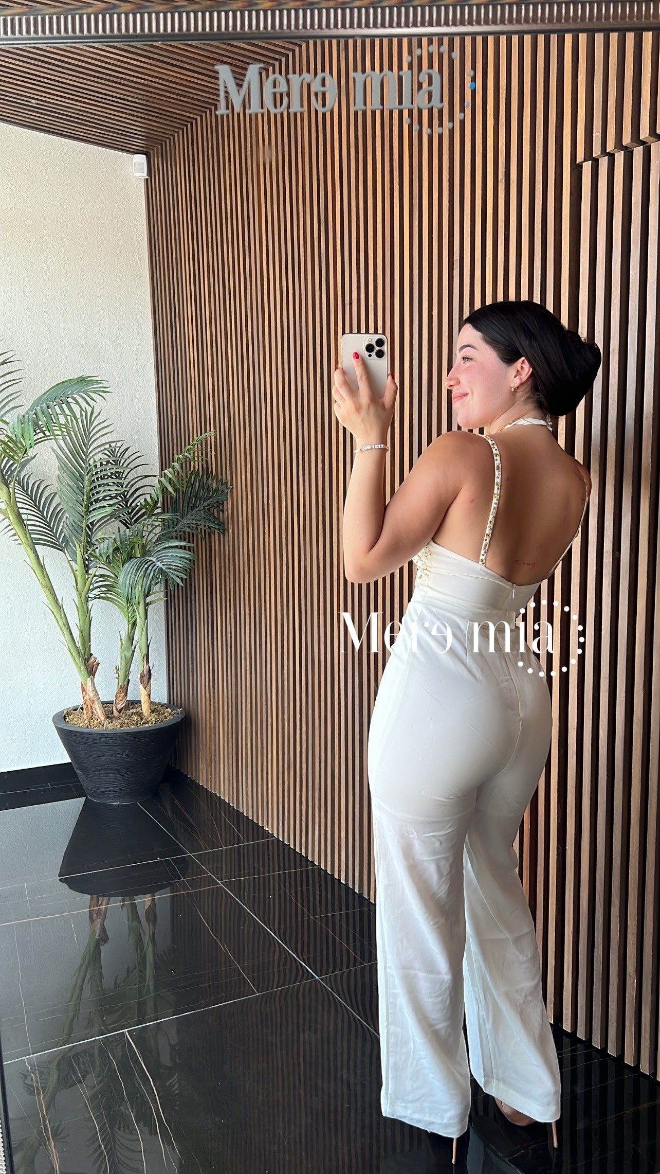 Jumpsuit blanco dorado