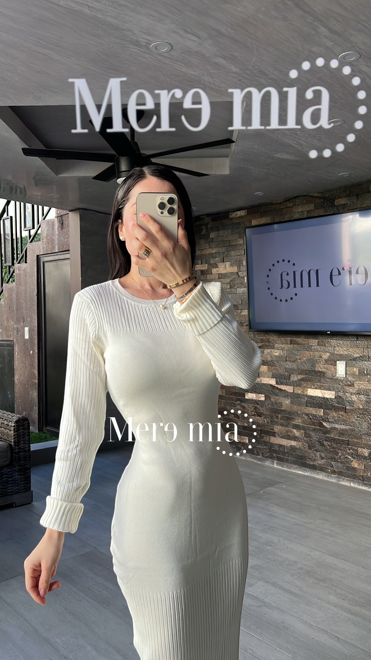 Vestido blanco sweater