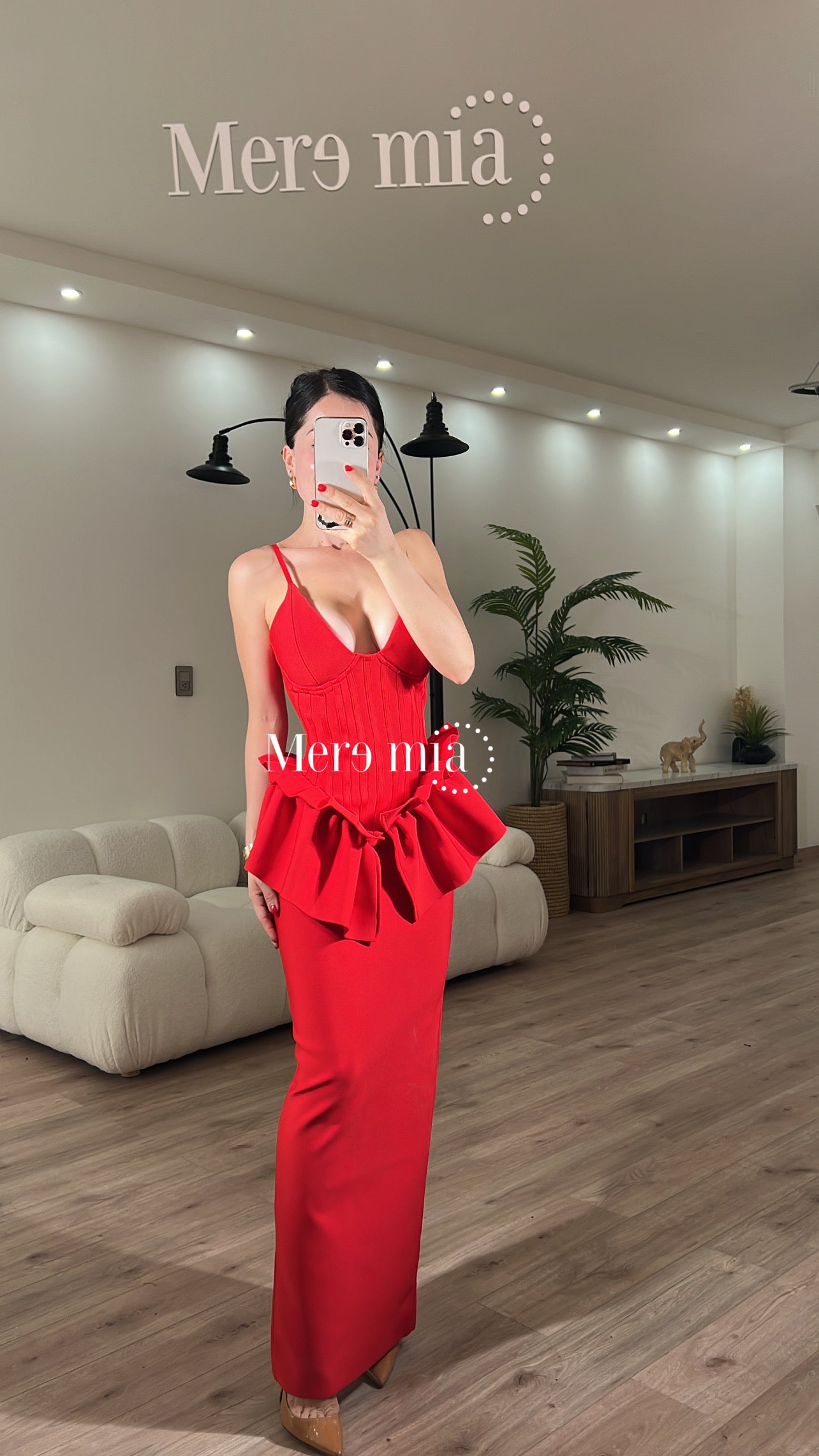 Vestido rojo largo esc