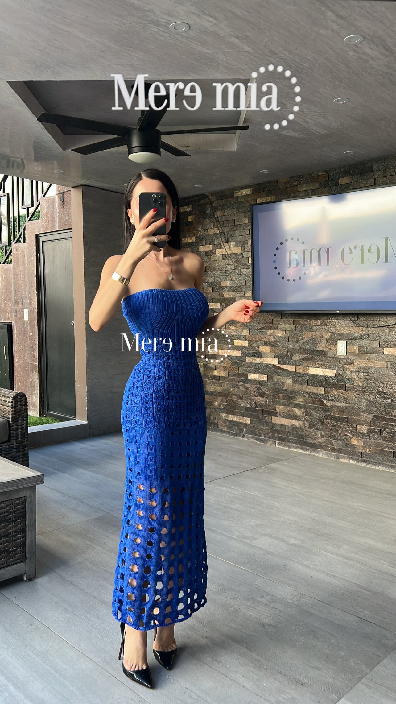 Vestido azul playero