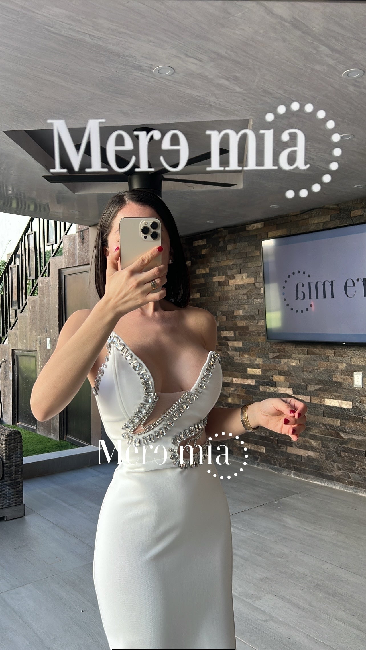 Vestido blanco malla