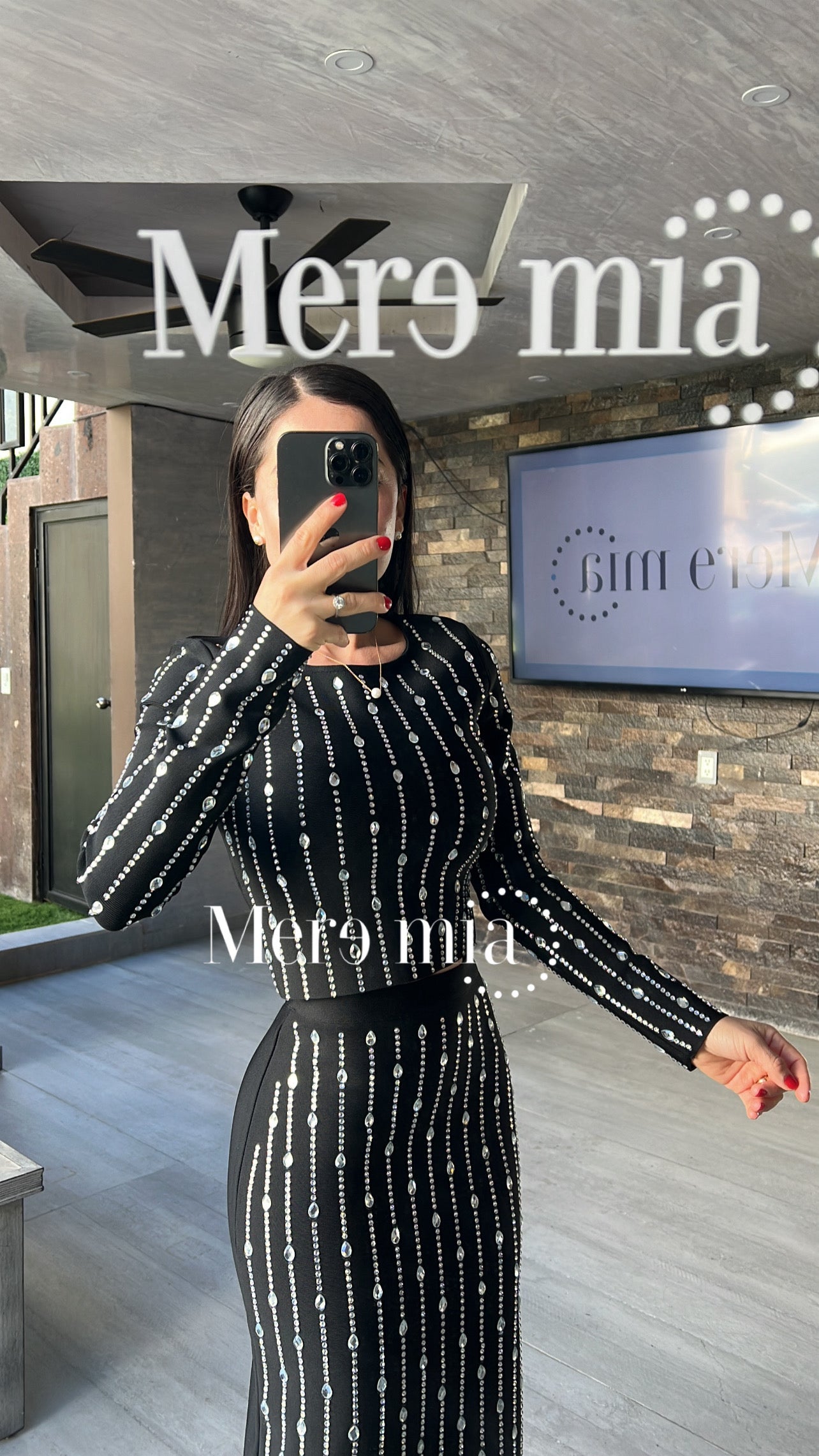 Conjunto negro puntos ml