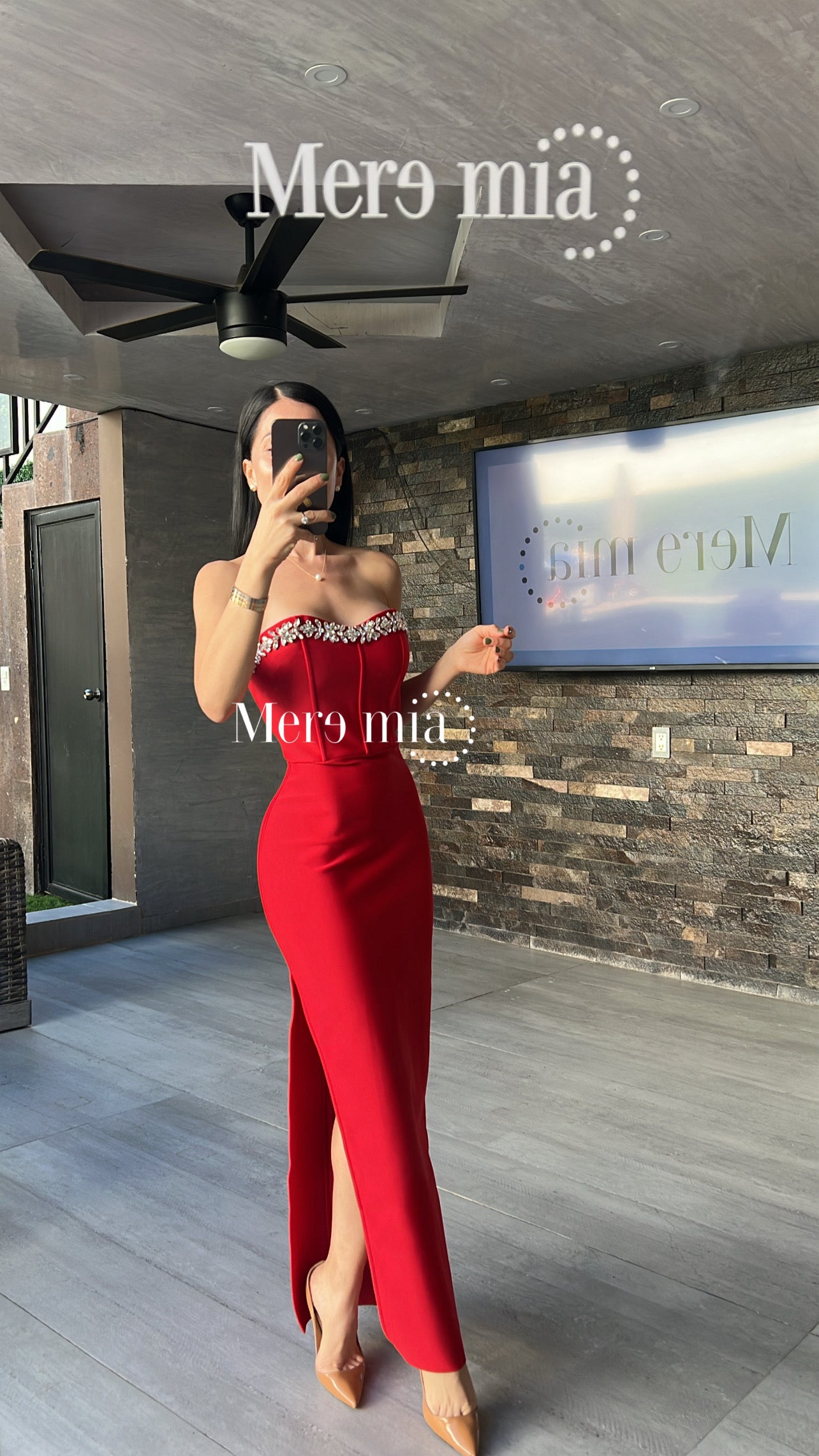 Vestido rojo apl arr