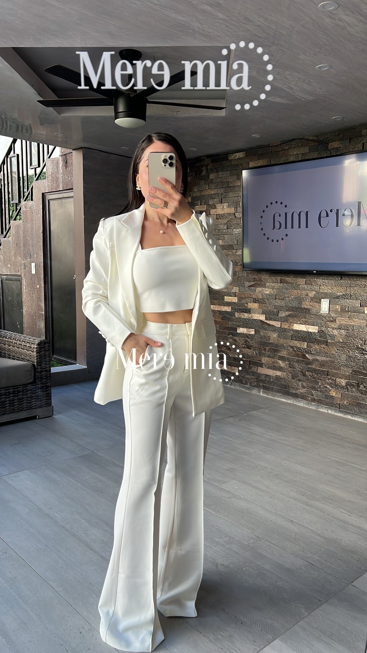 Conjunto pantalón blanco