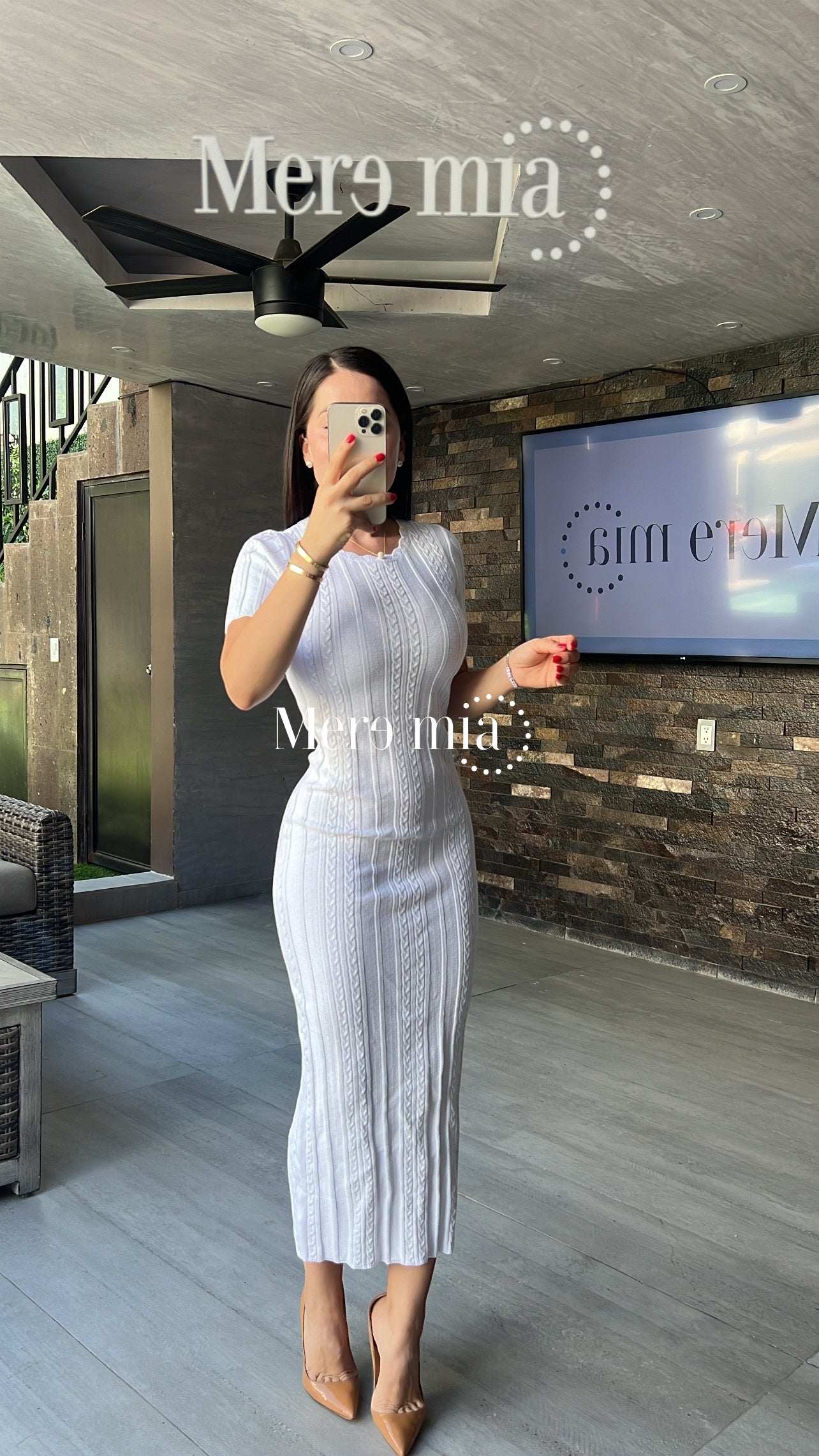 Vestido blanco mc rayas