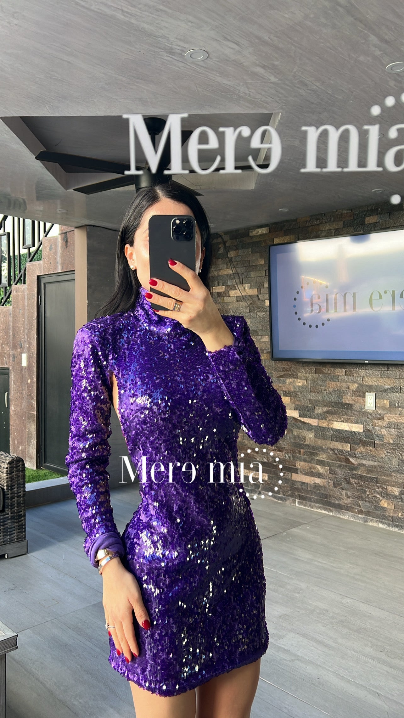 Vestido morado lent espalda