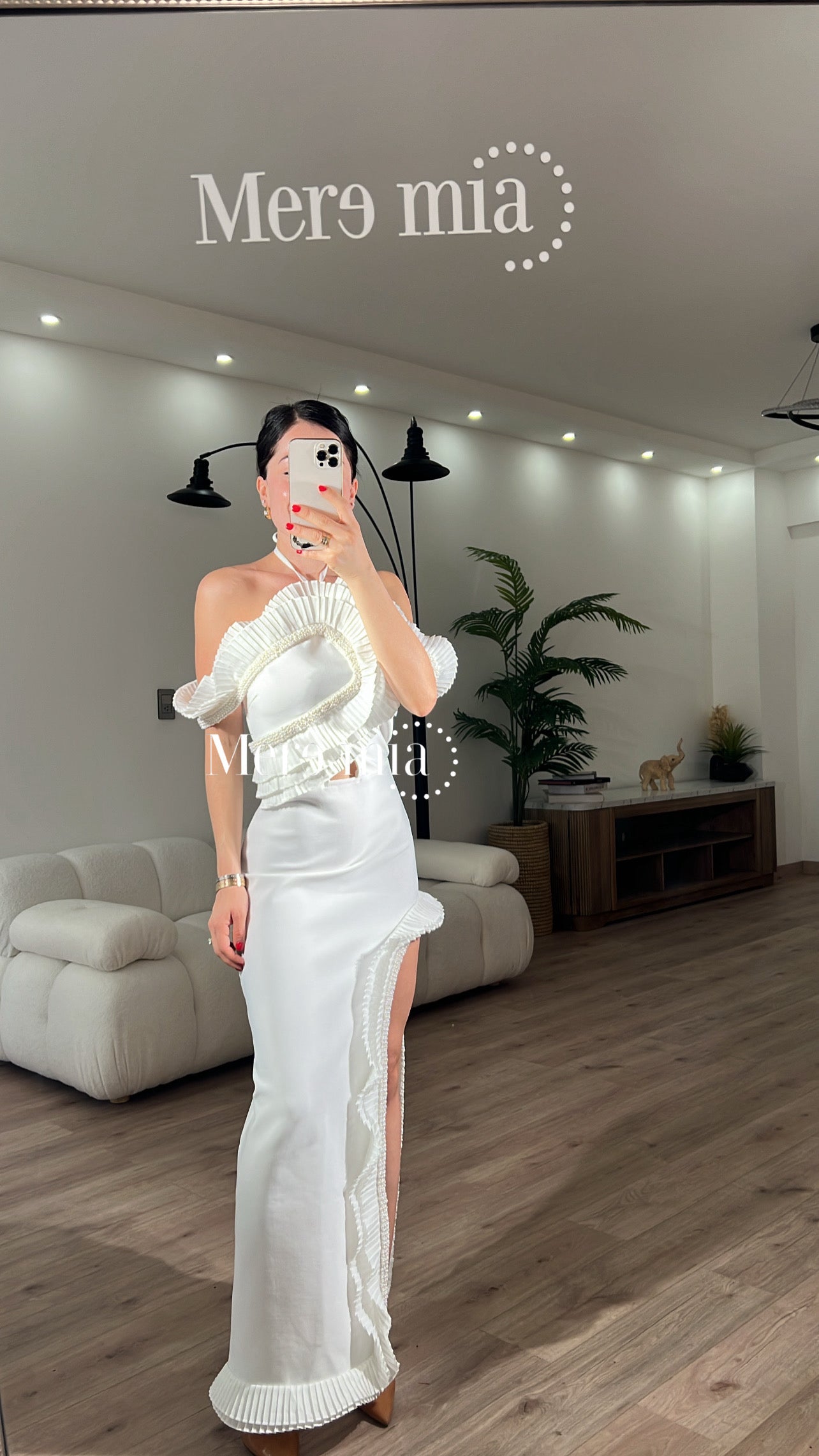 Vestido blanco corr largo