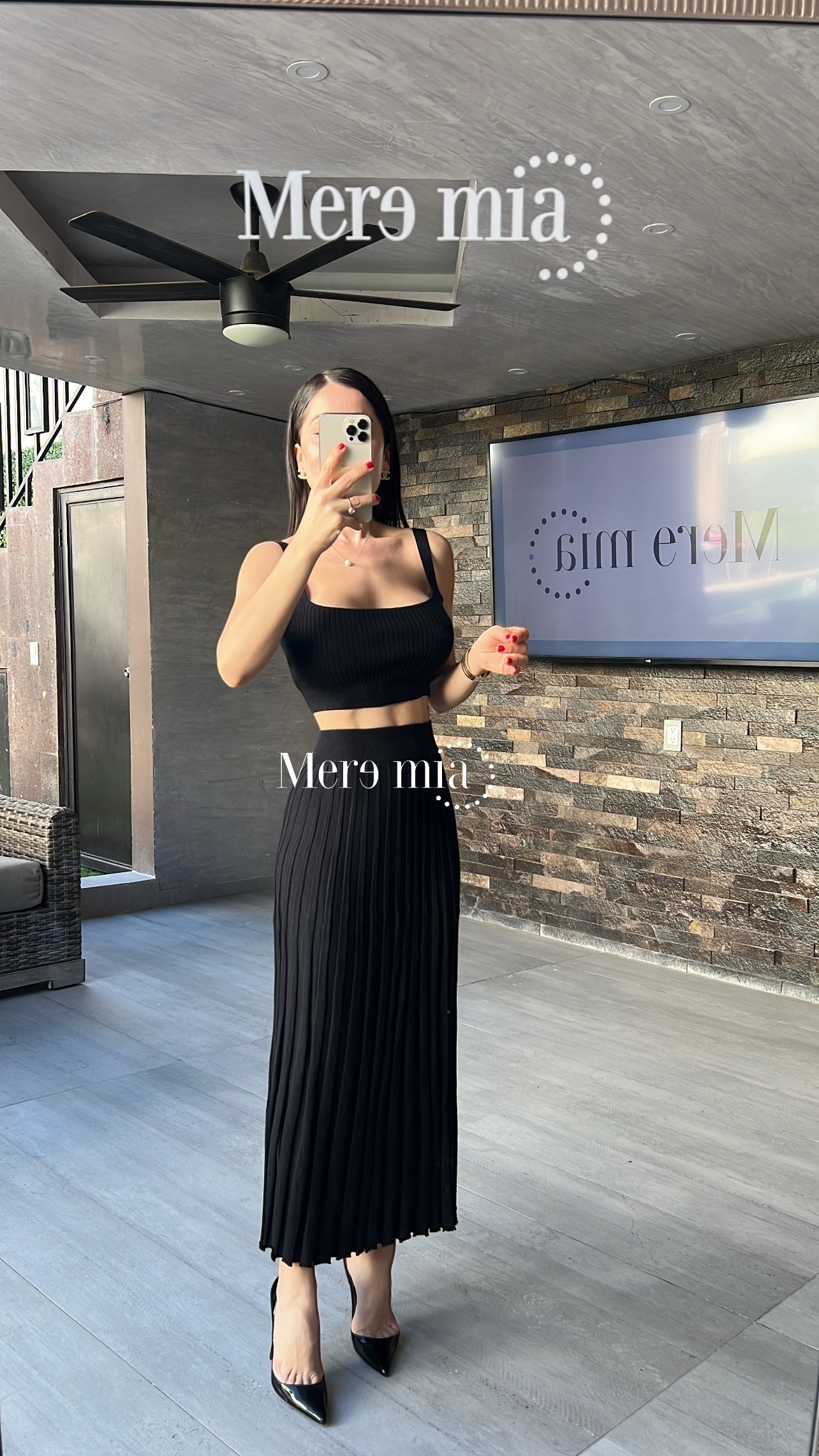 Conjunto negro sweater