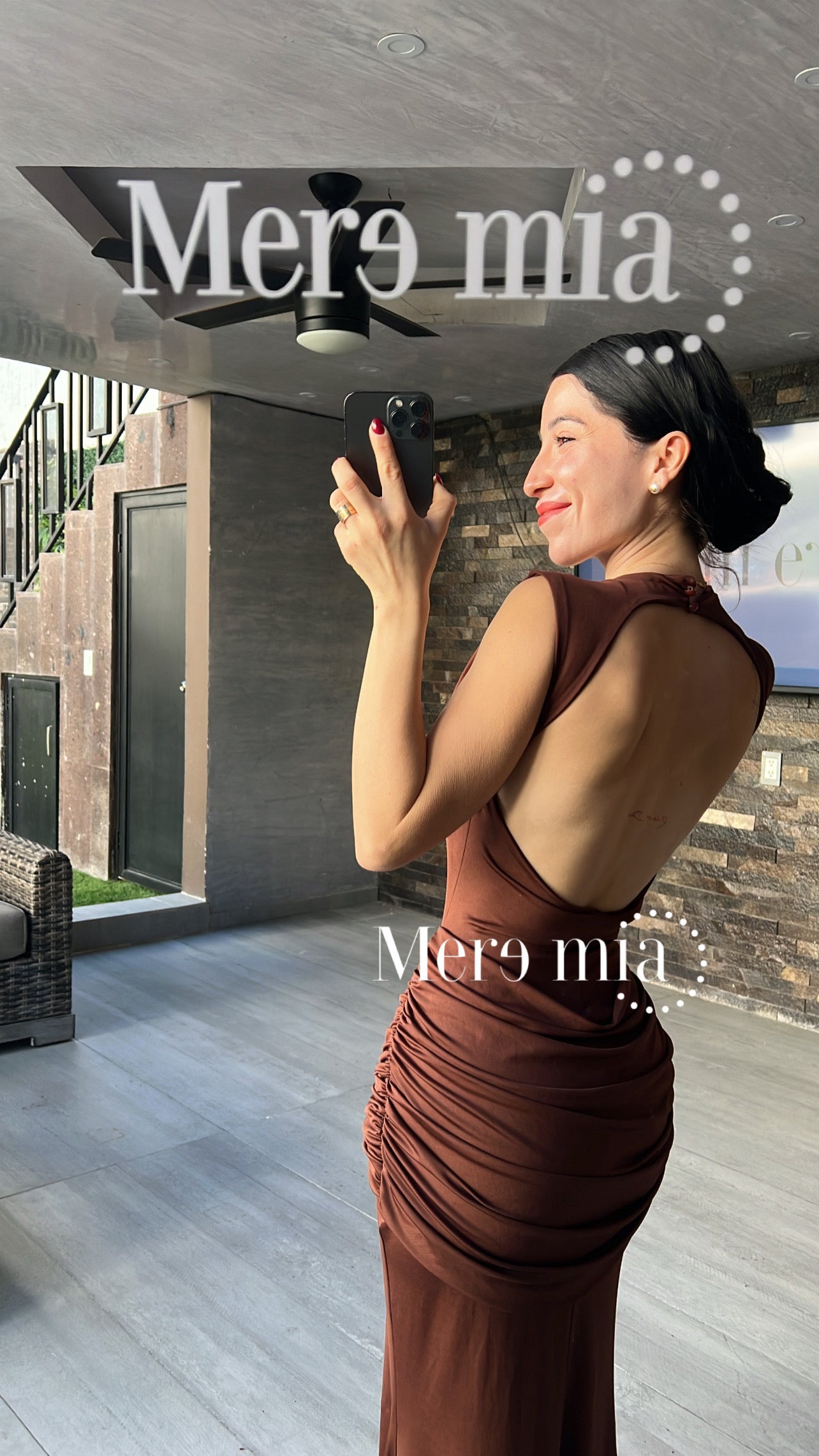 Vestido plisado tira