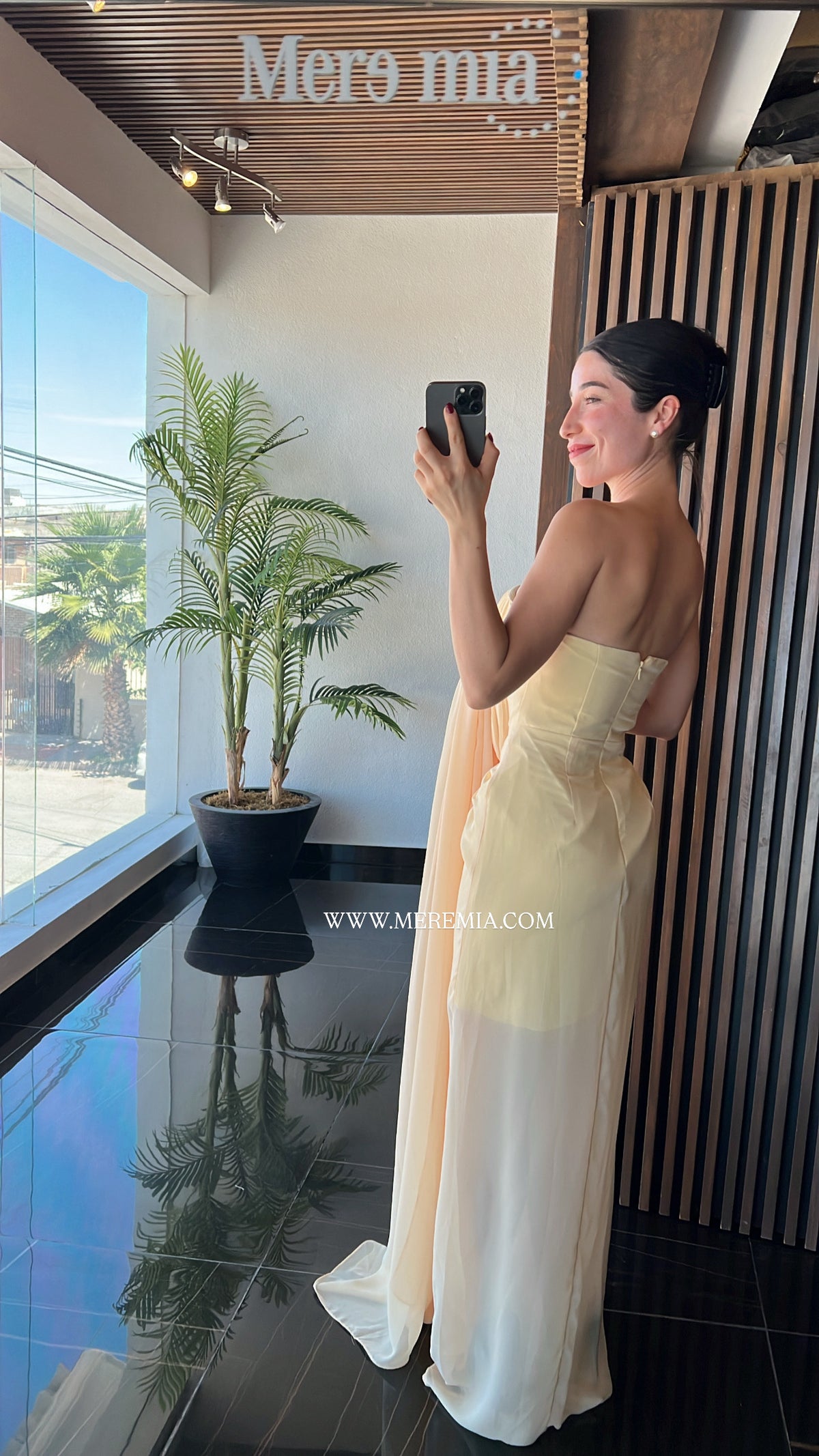 Vestido plisado estola largo