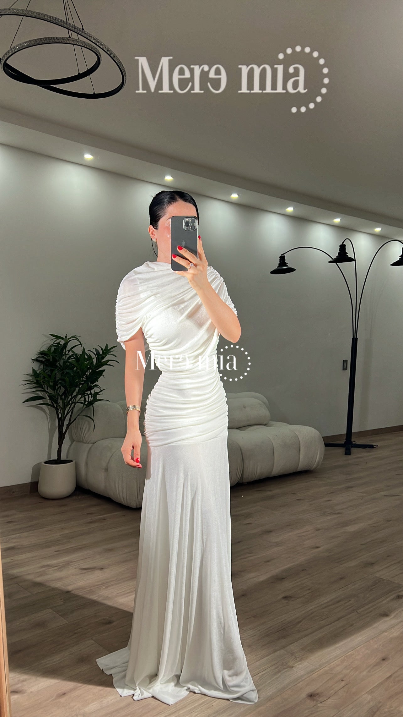 Vestido plisado chal