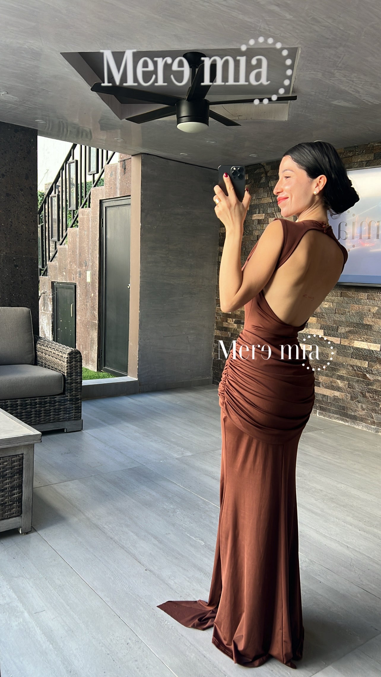 Vestido plisado tira