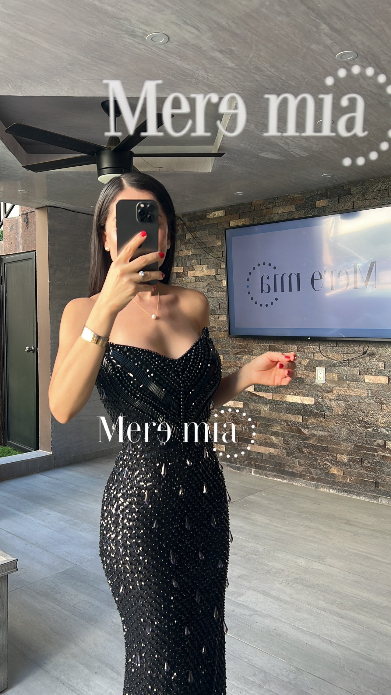 Vestido negro lent largo