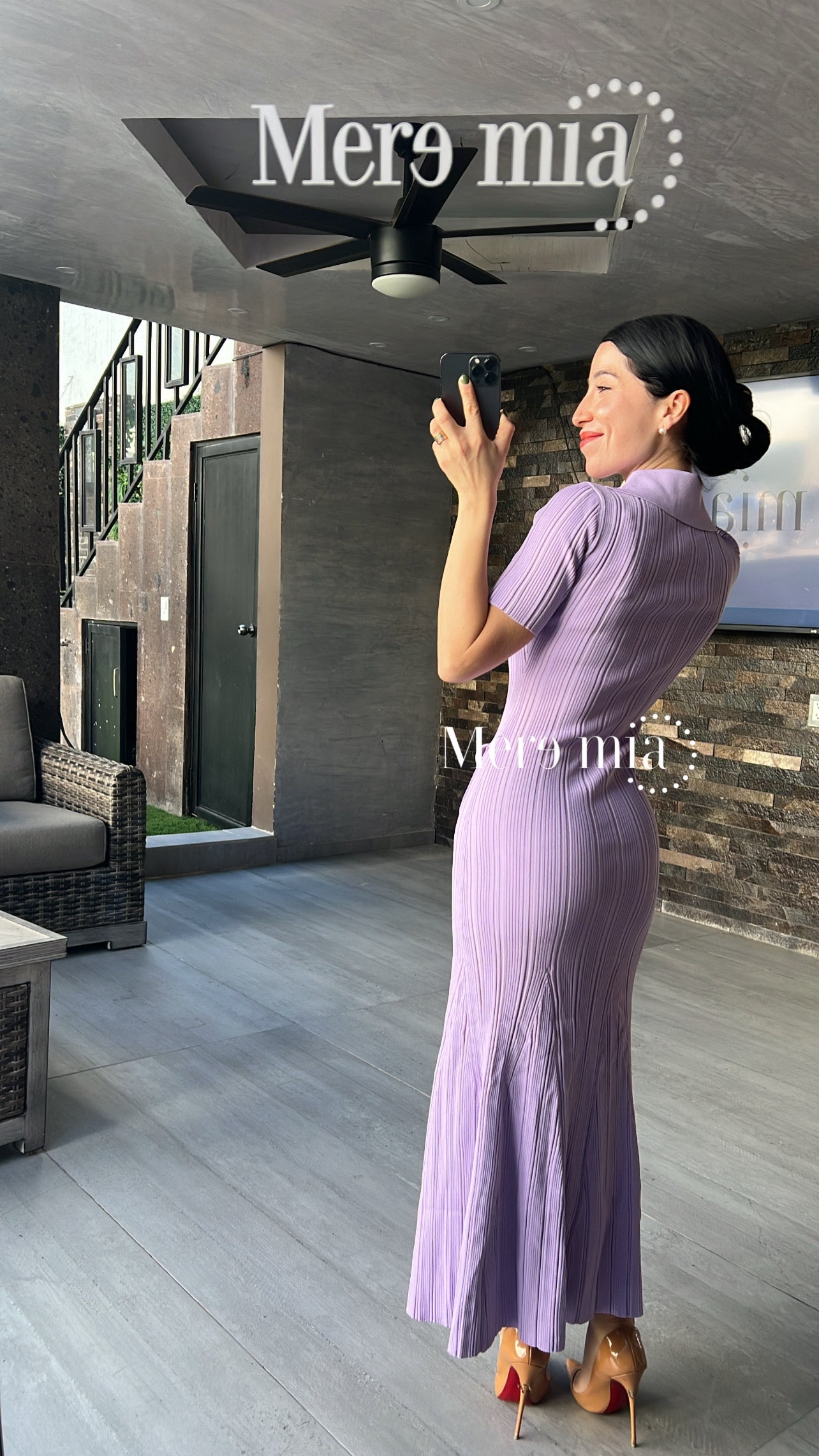 Vestido lila knit mc