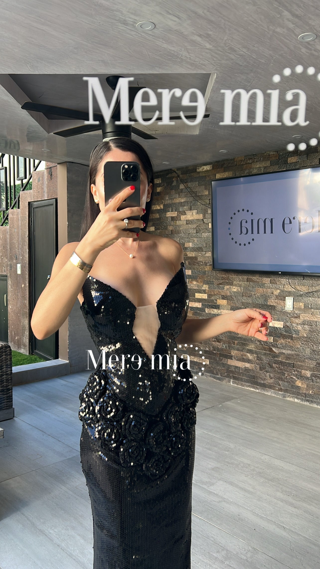 Vestido negro lent strap