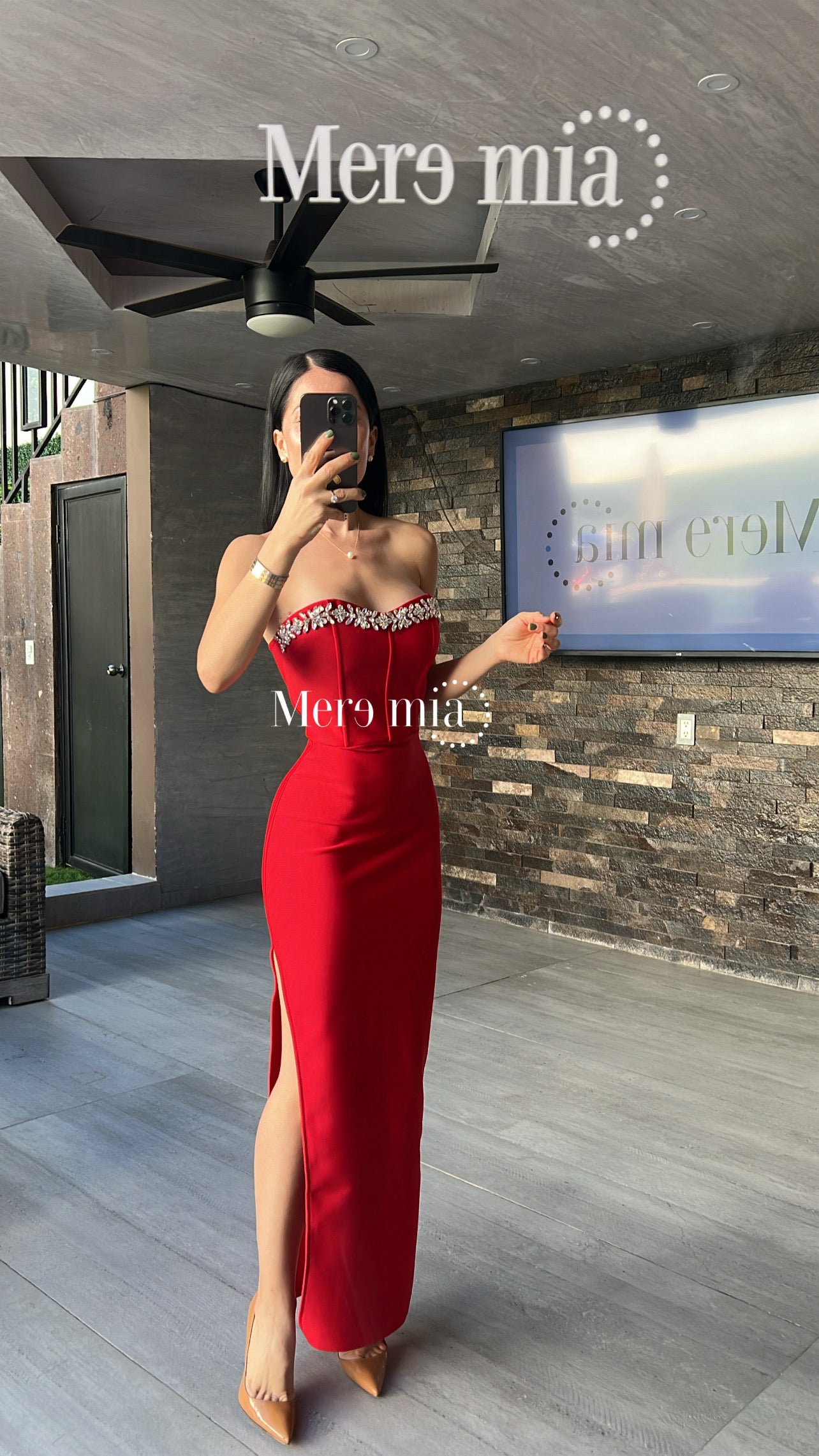 Vestido rojo apl arr