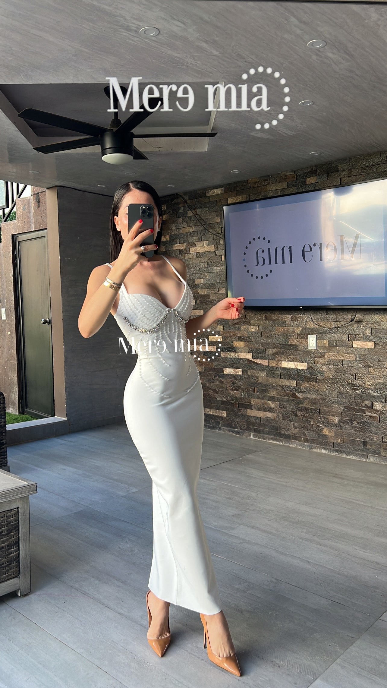 Vestido blanco lent copas