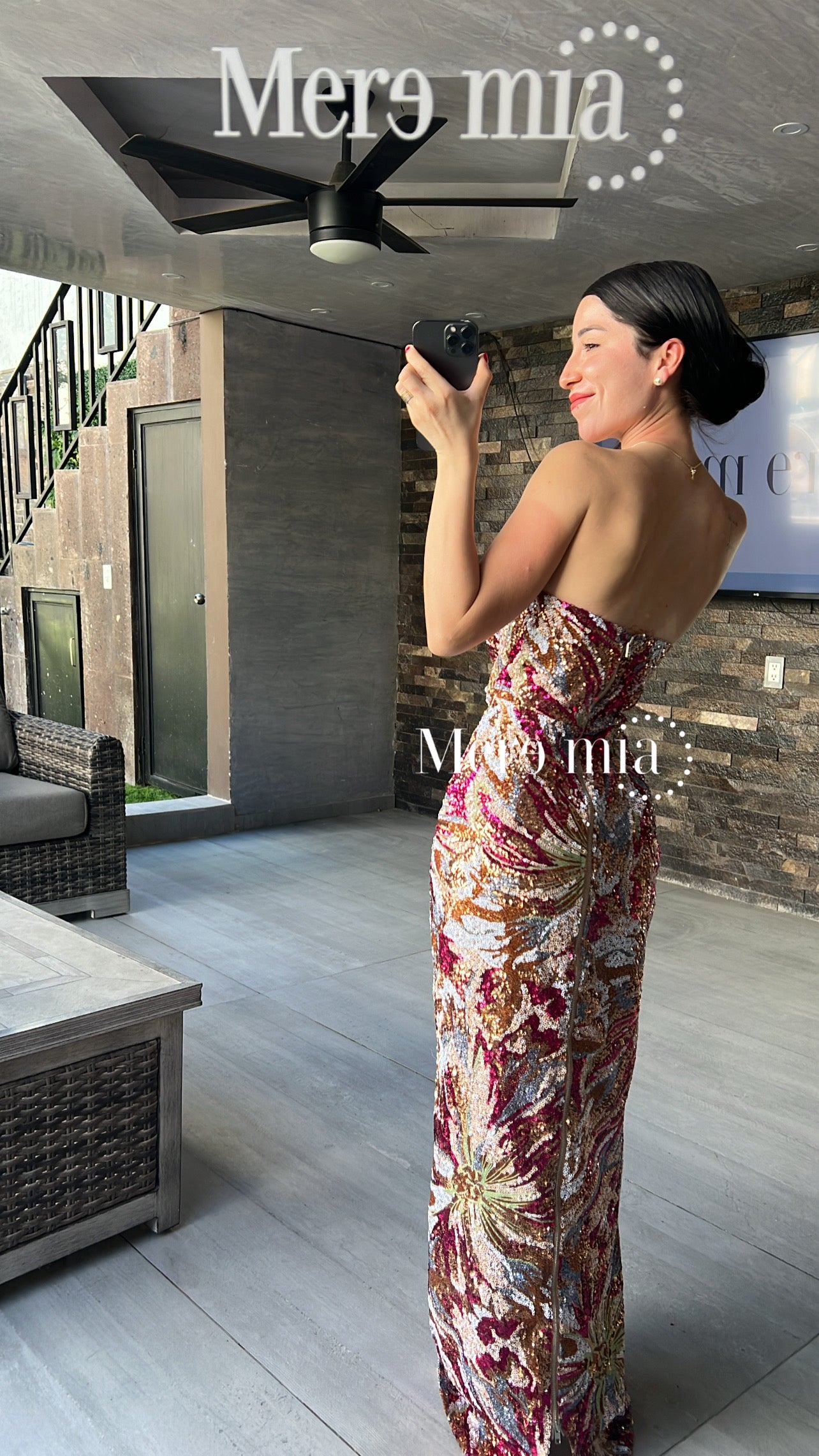 Vestido ramas lent tinto