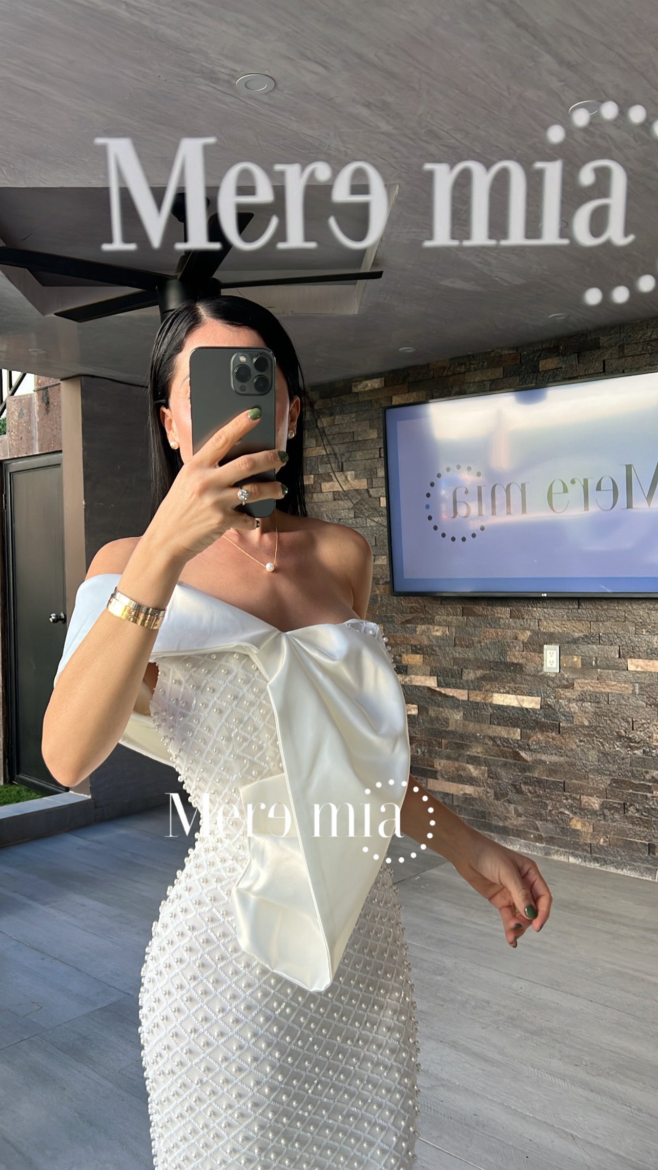 Vestido blanco esc hombro sat