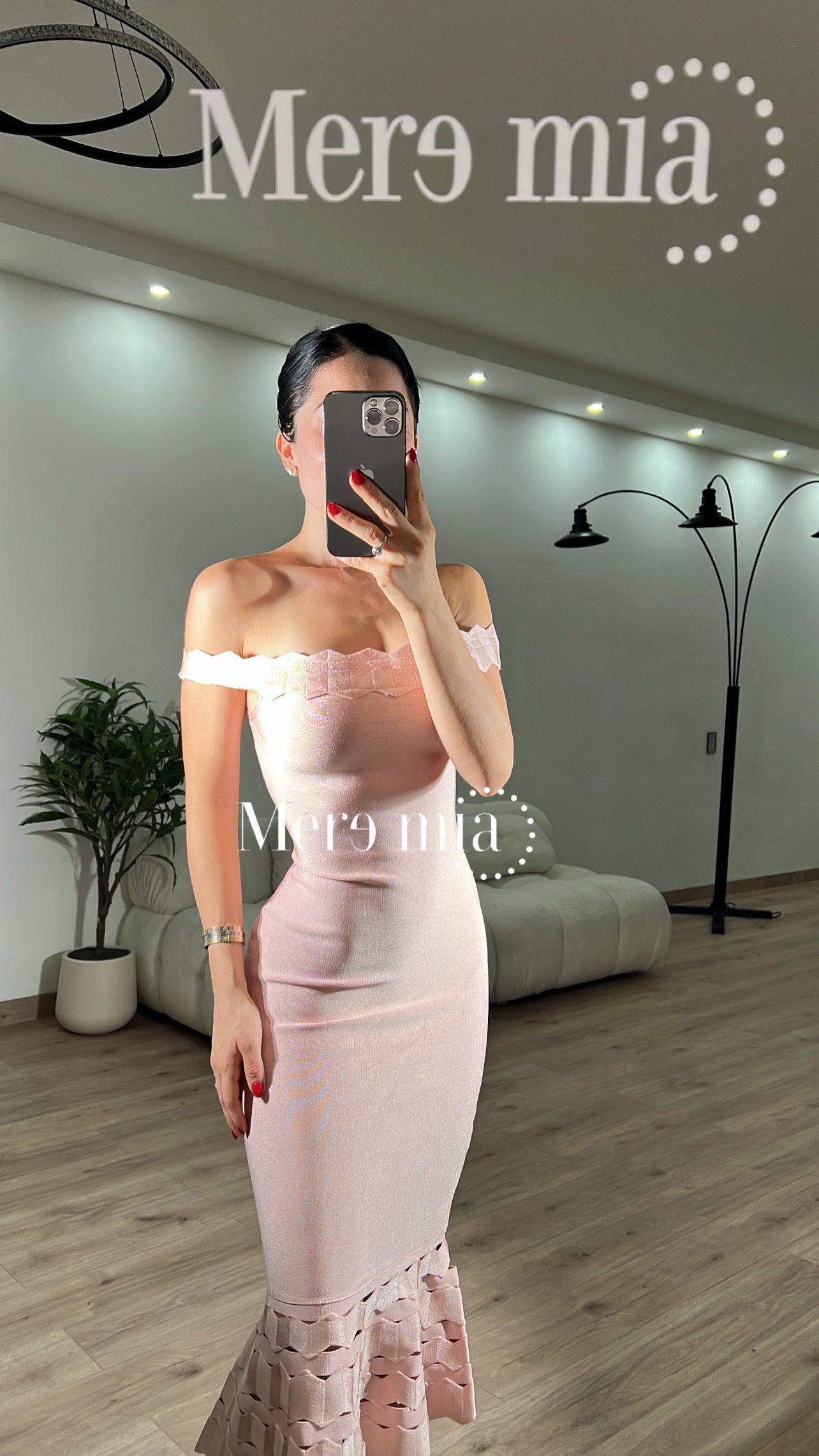 Vestido hombros olan ruff