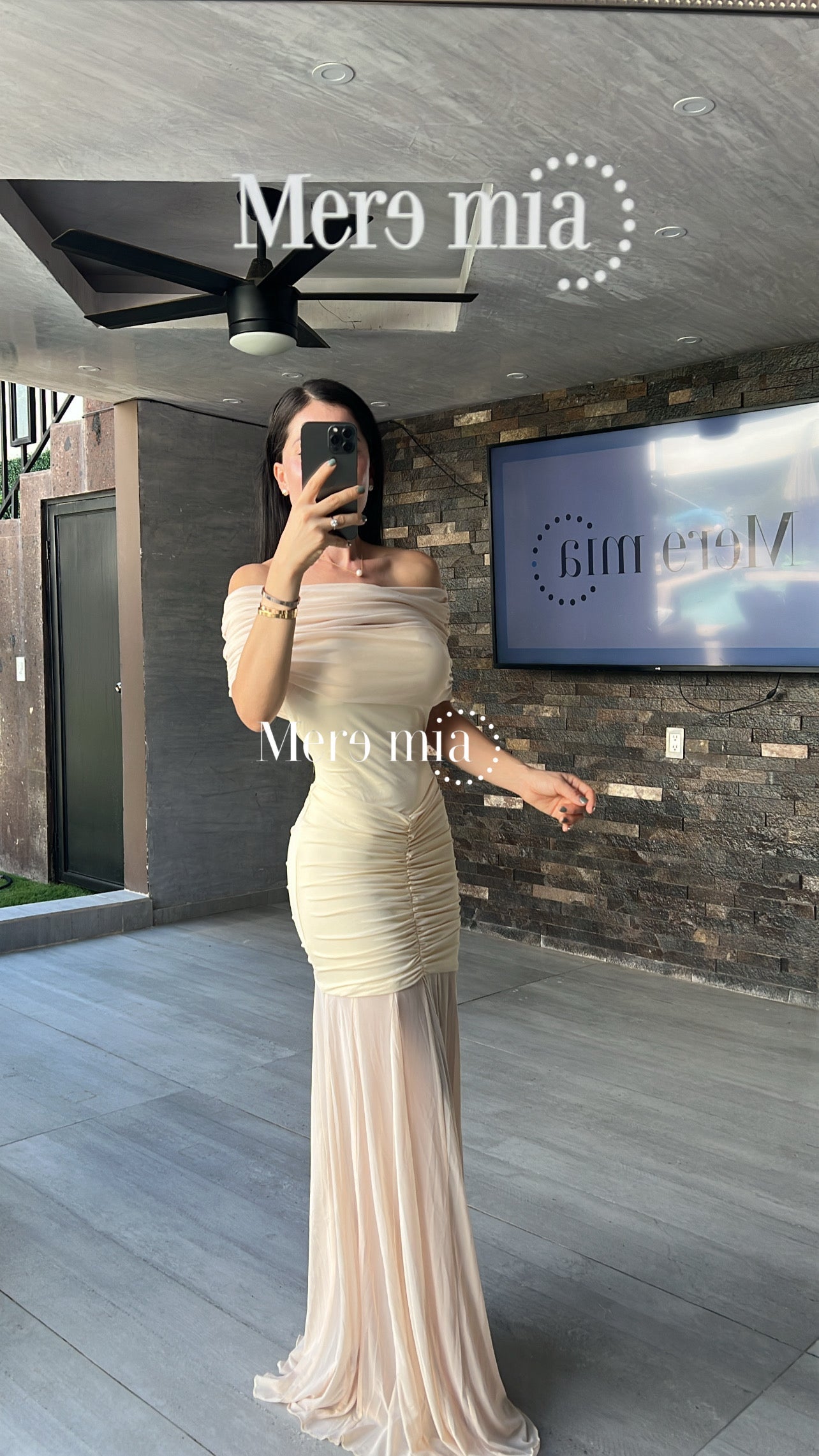 Vestido plisado hom