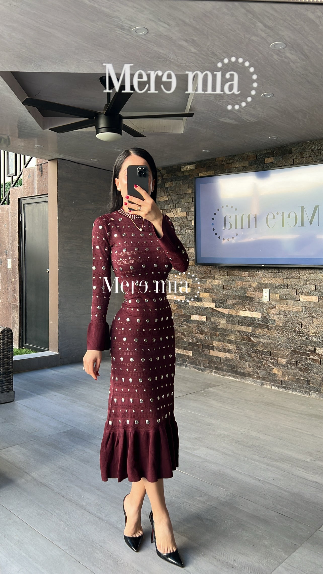 Vestido estoperoles oalnes