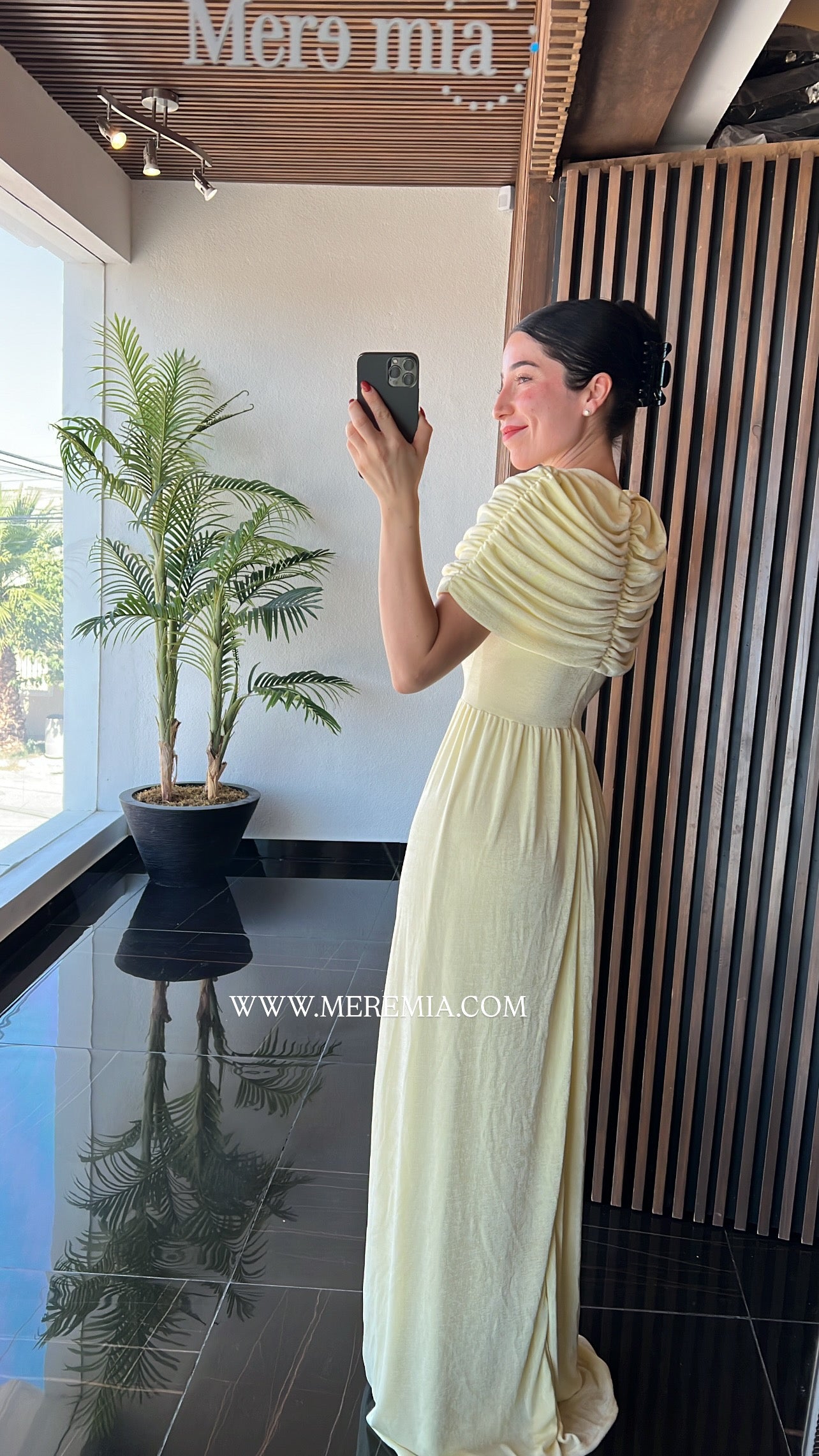 Vestido plisado ab liso