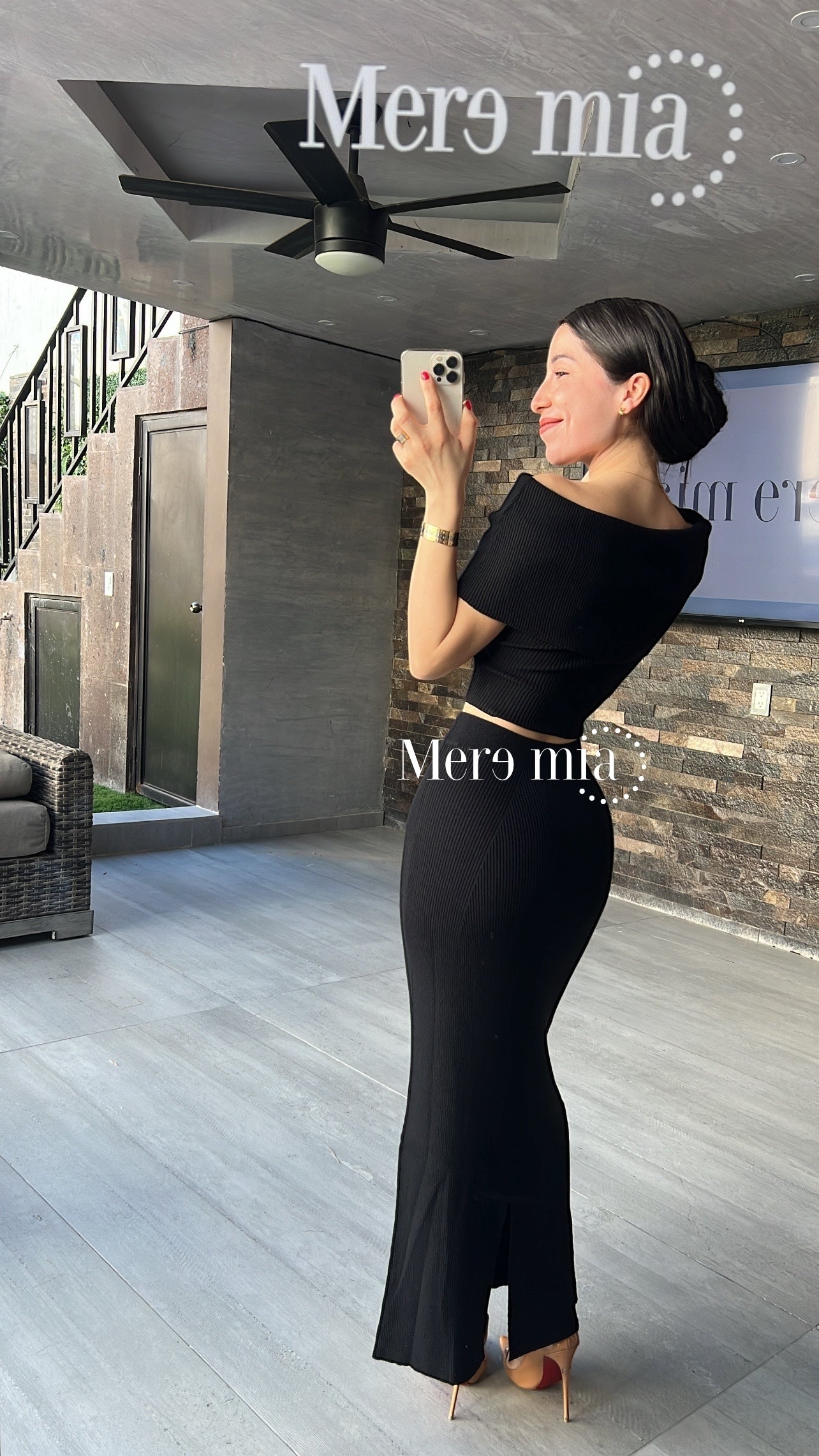 Conjunto olan liso hombros