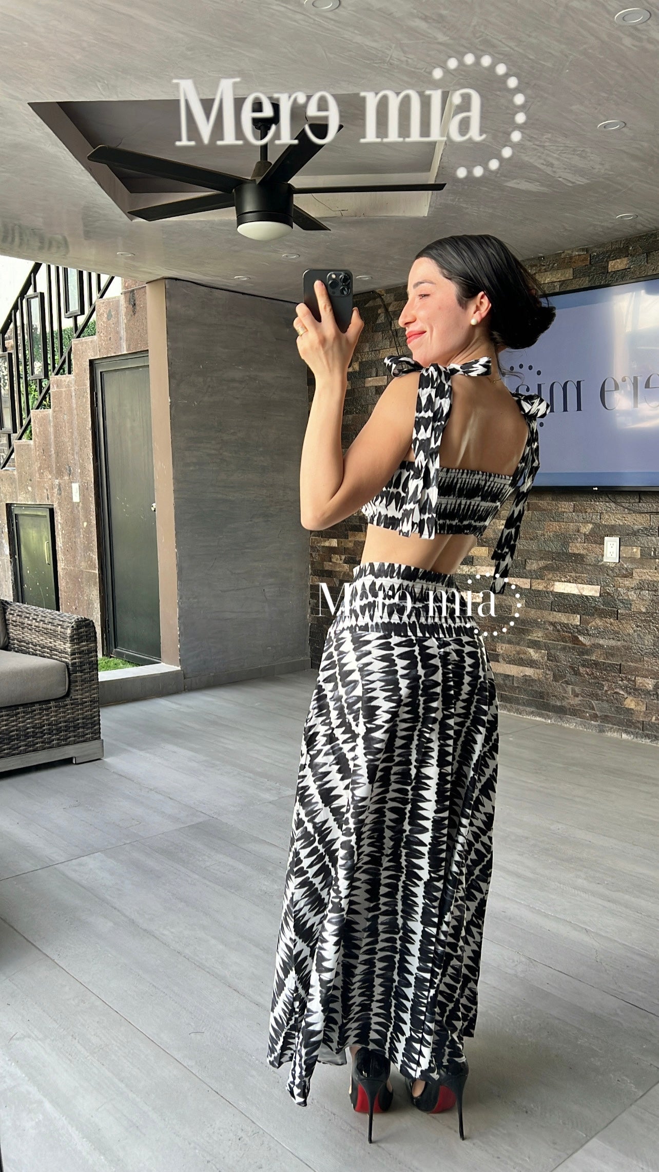 Conjunto negro blanco u