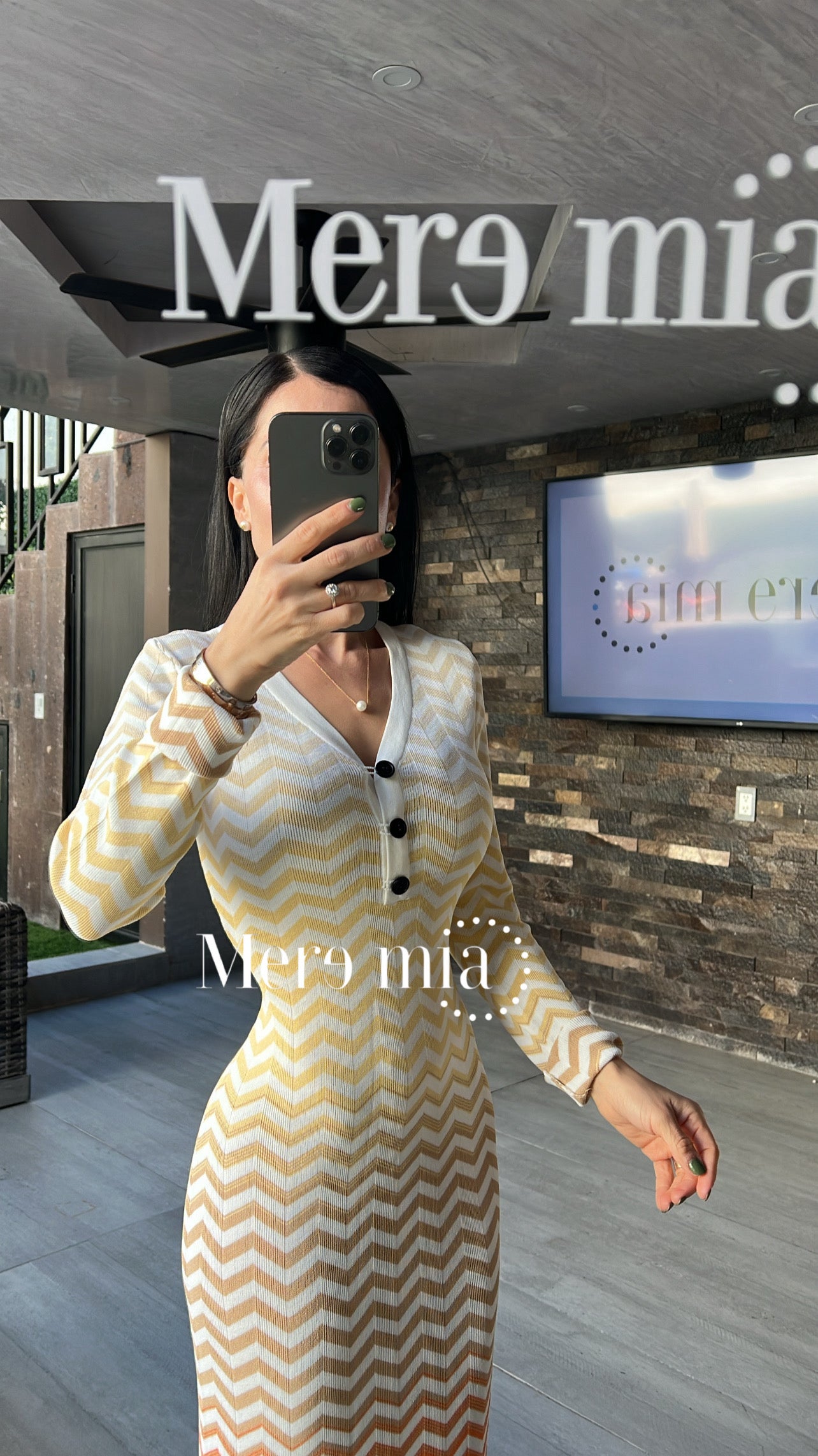 Vestido zic zac naranja