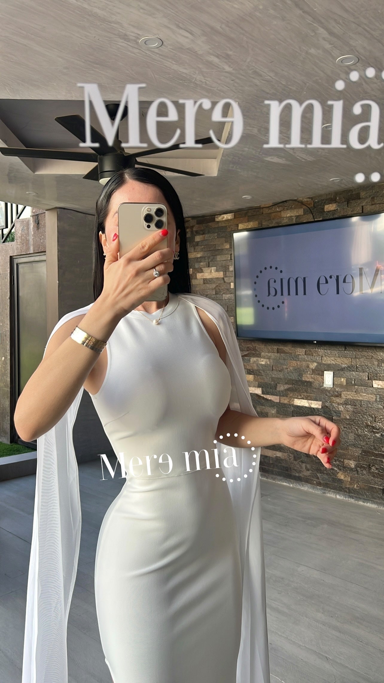 Vestido blanco mangas