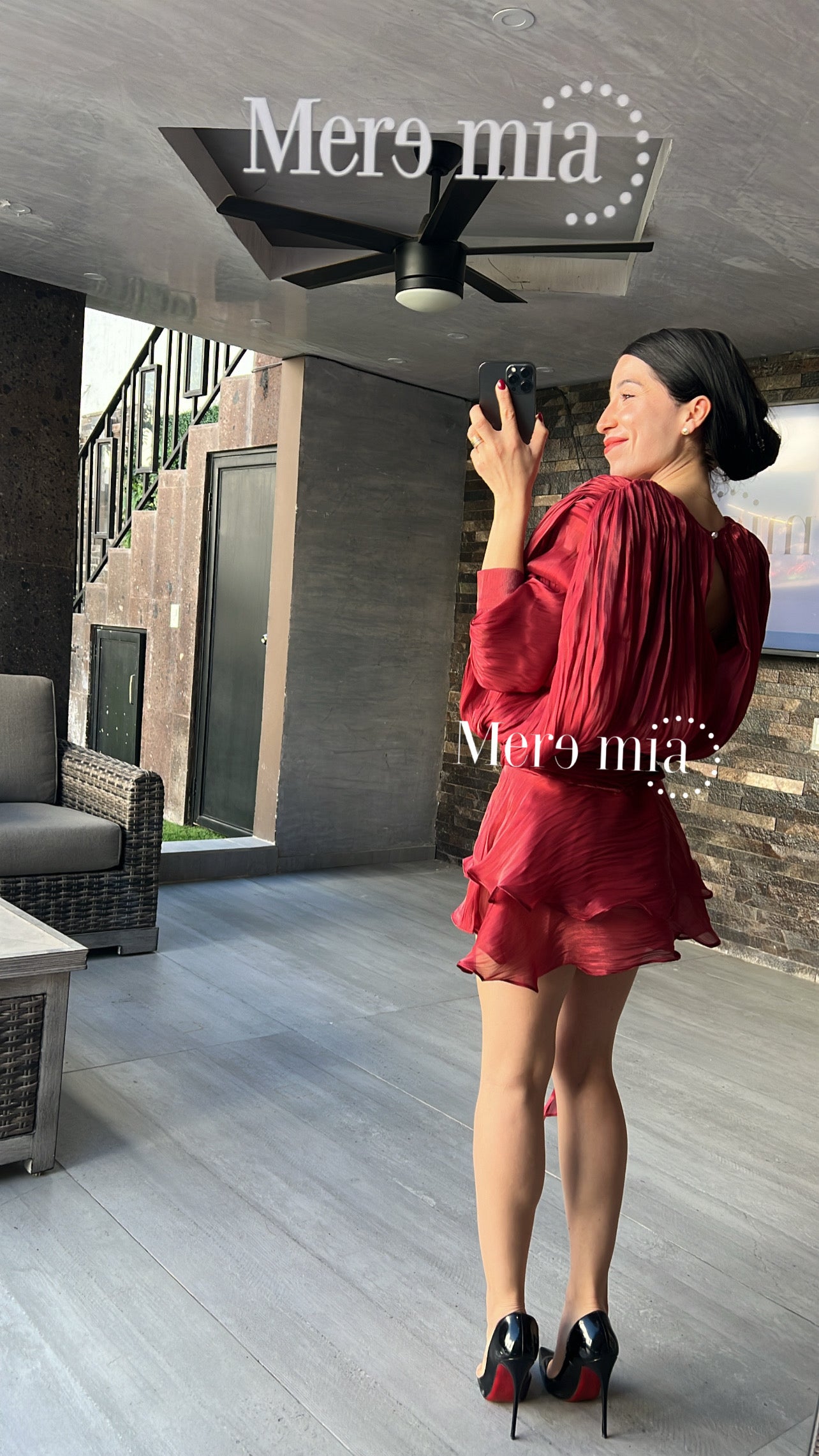 Vestido rojo olanes