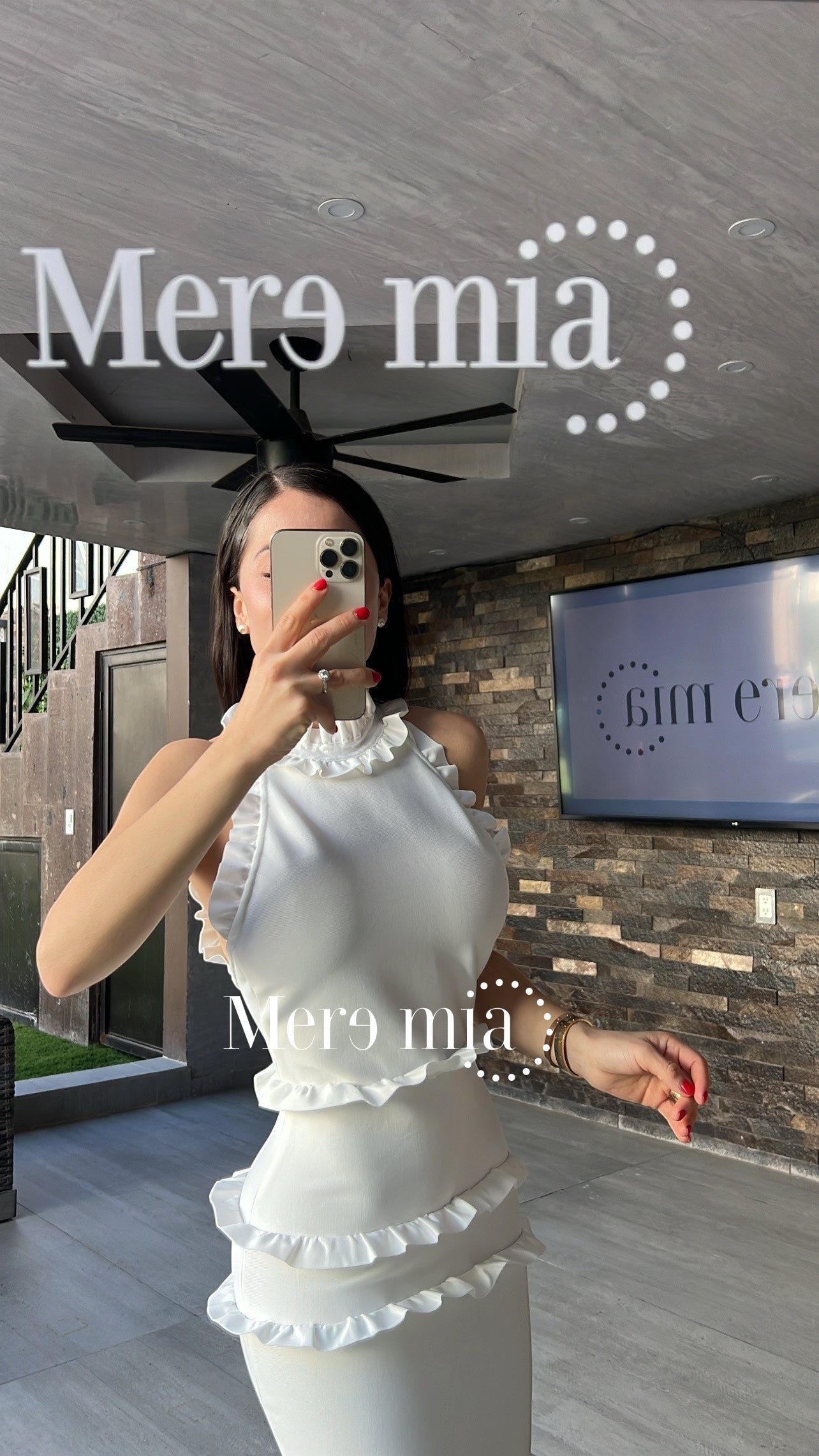 Vestido blanco esc olanes