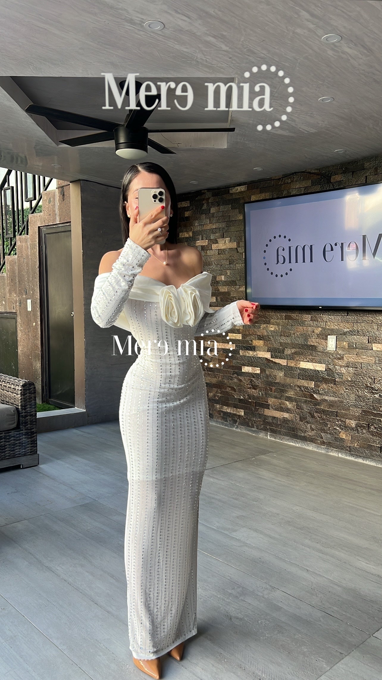 Vestido blanco plata apl ml