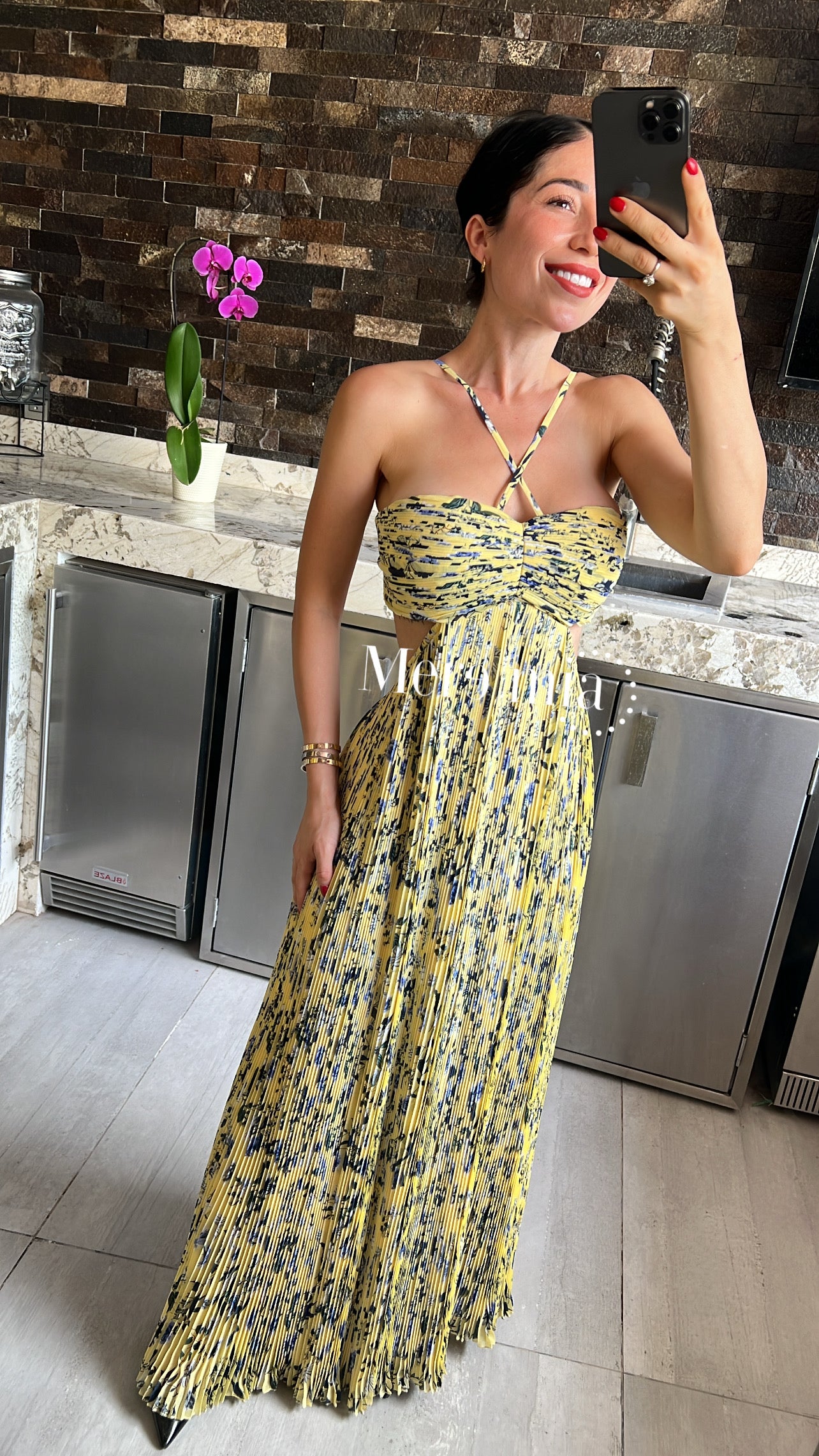Vestido flores amarillo