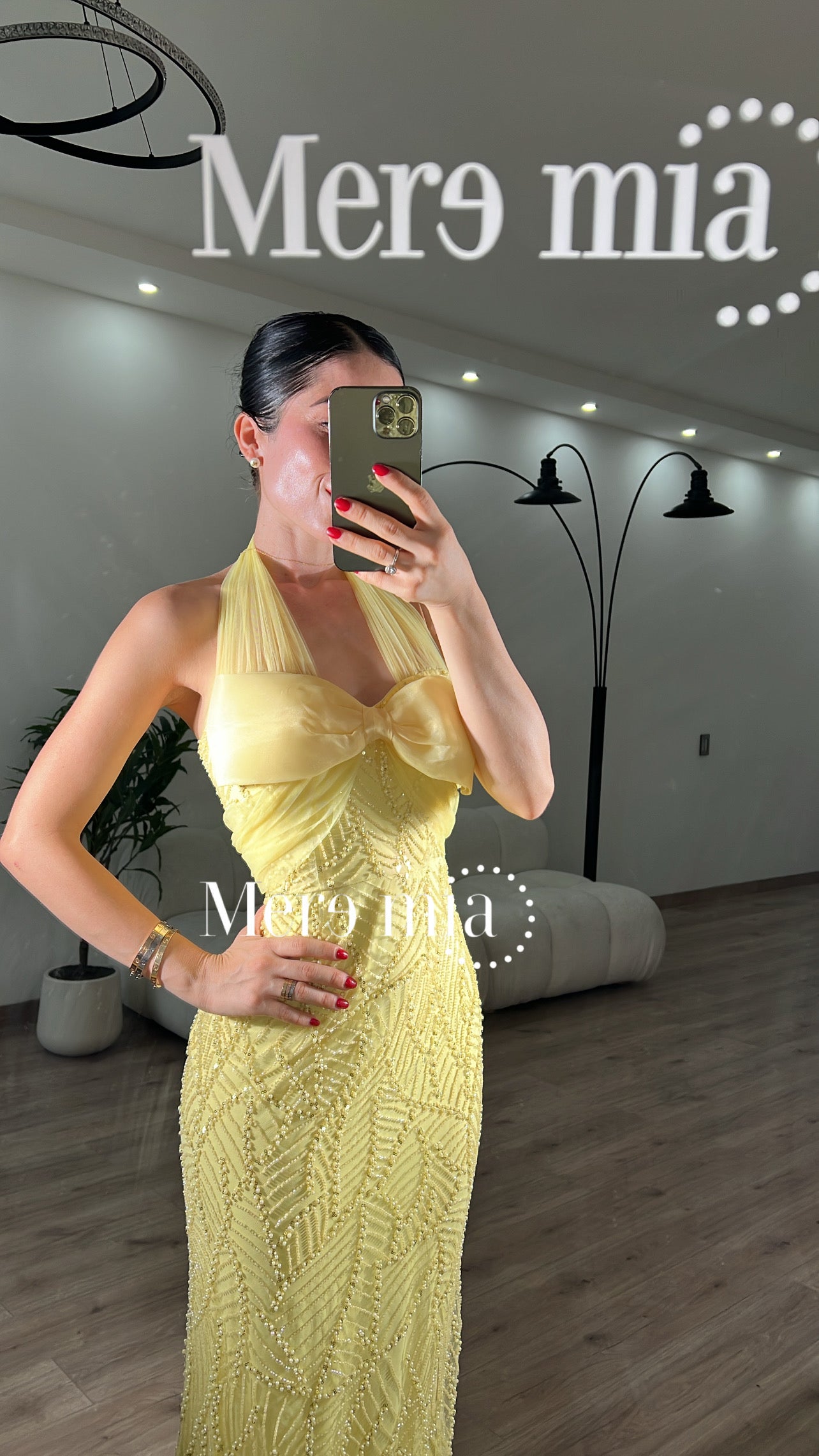 Vestido moño halter