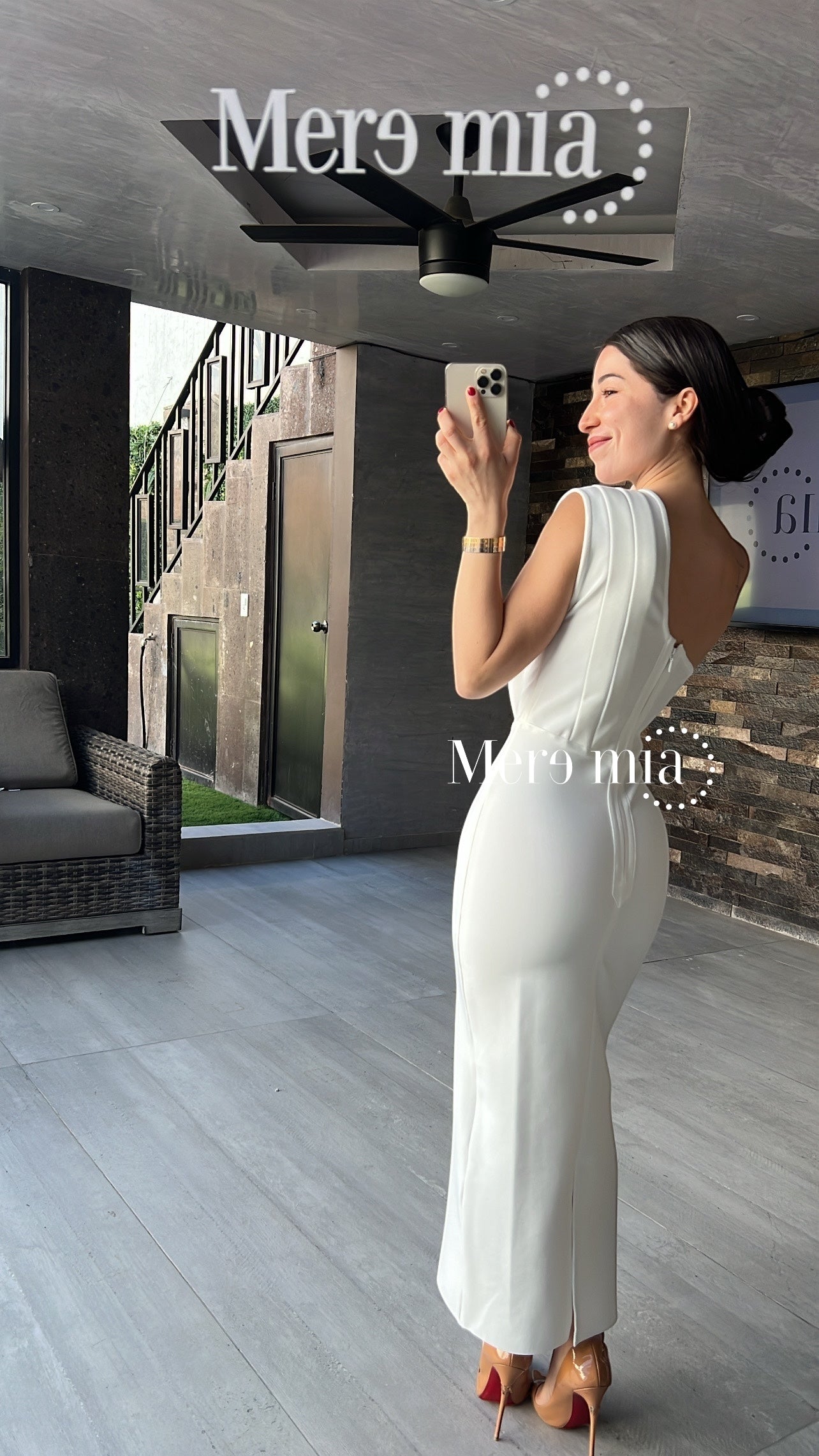 Vestido blanco hombro