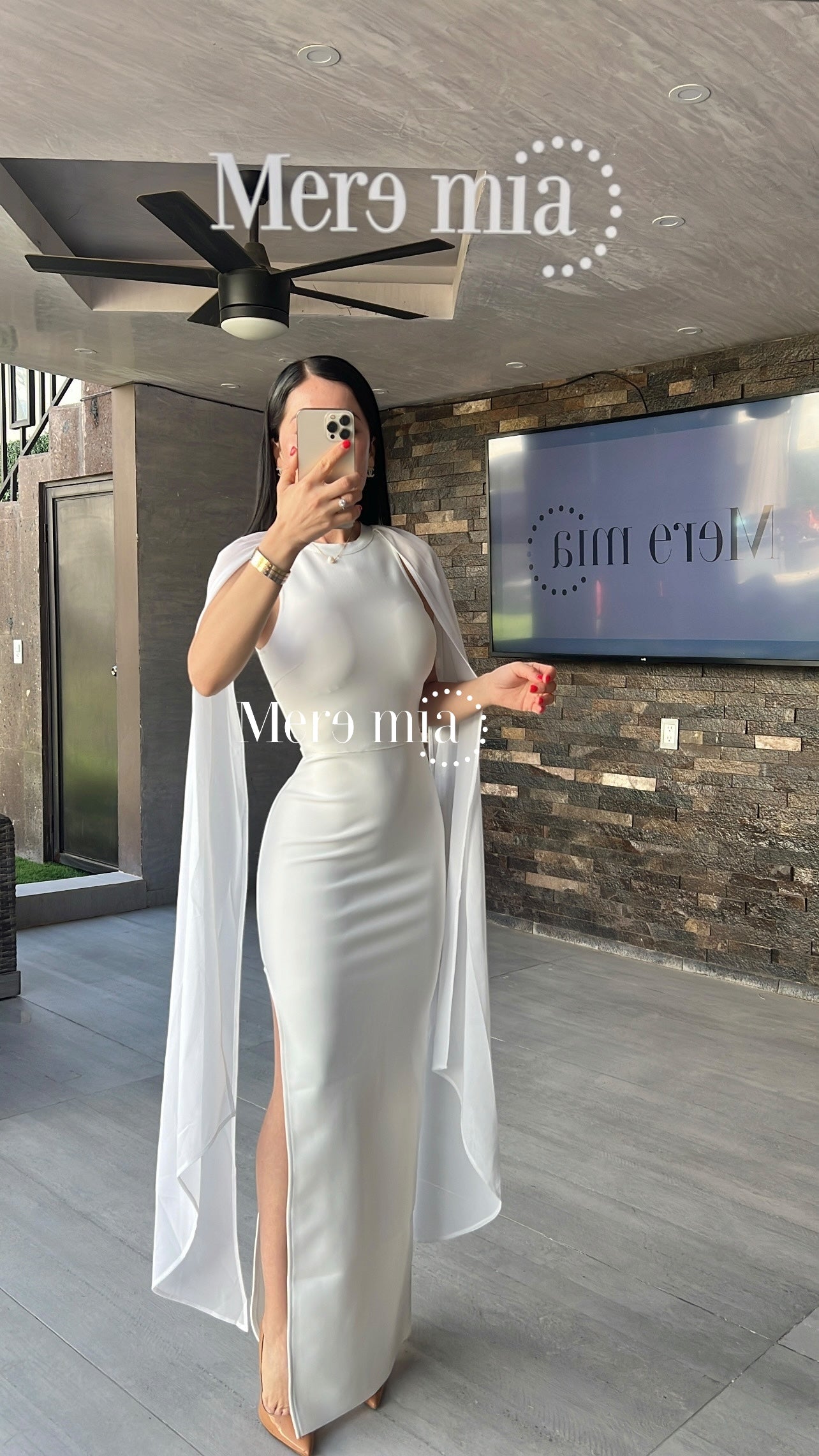 Vestido blanco mangas